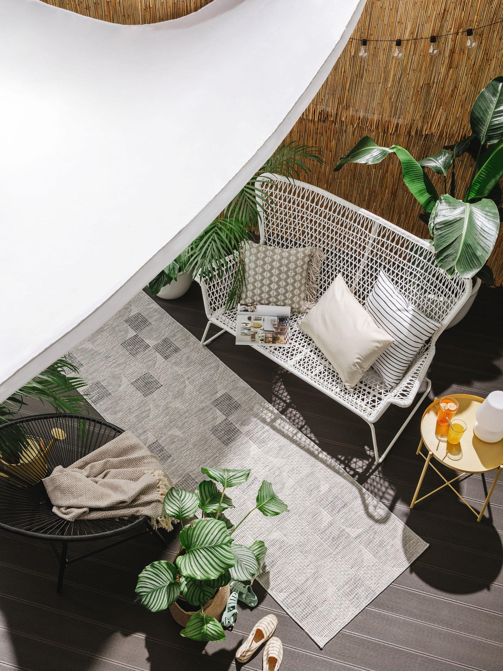 Rug made of 100% Polypropylene in Grey with a 1- 5 mm high pile by benuta Nest