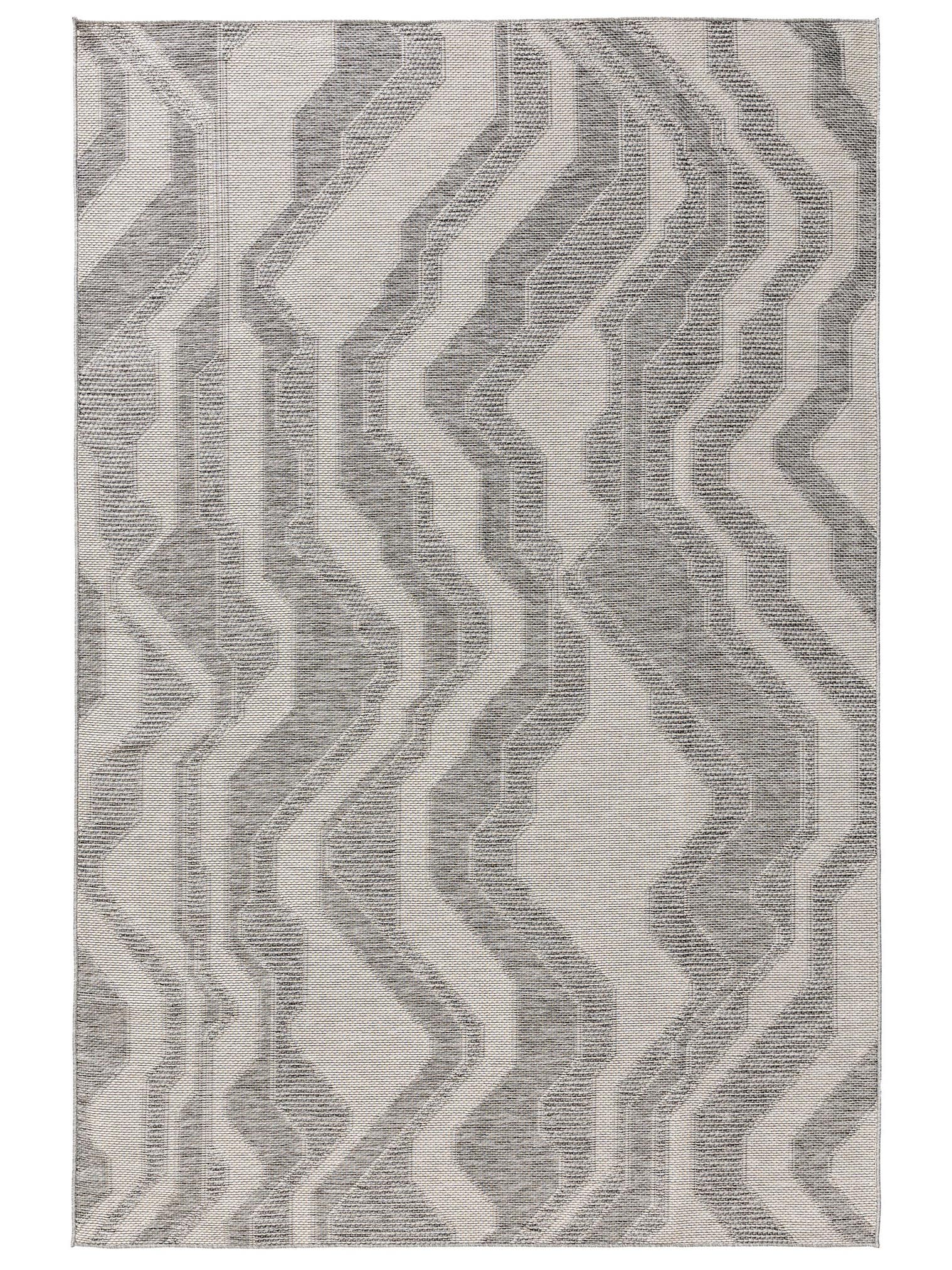 Rug made of 100% Polypropylene in Grey with a 1- 5 mm high pile by benuta Nest