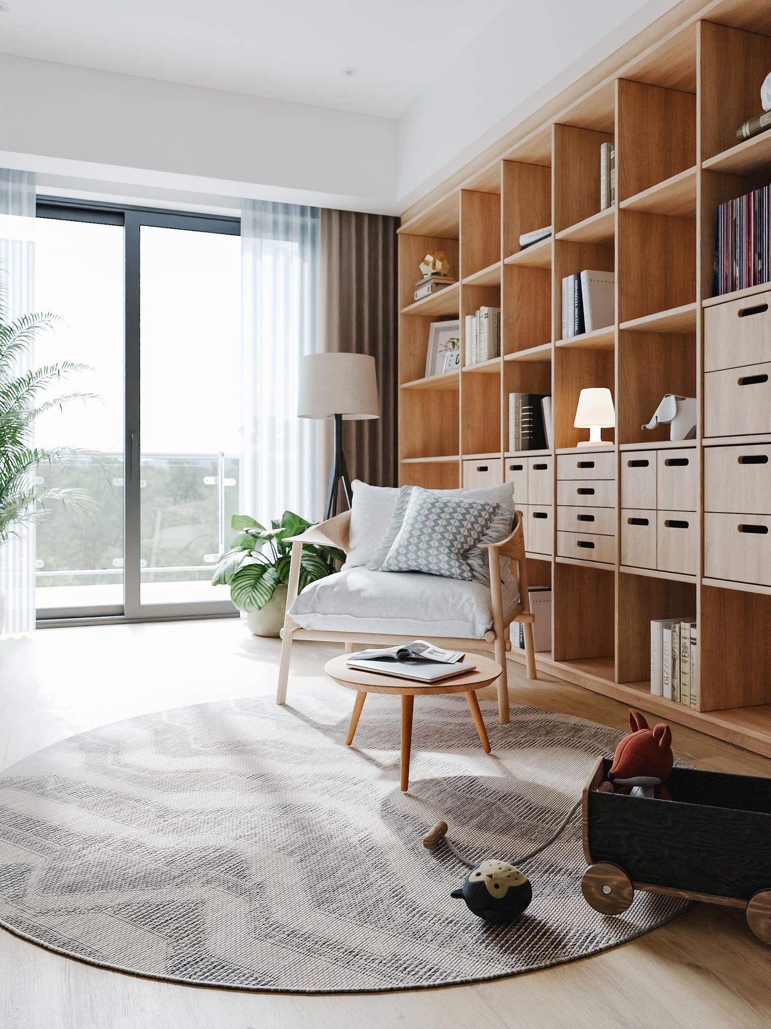 Teppich aus 100% Polypropylen in Grau mit bis 5 mm hohem Flor von benuta Nest