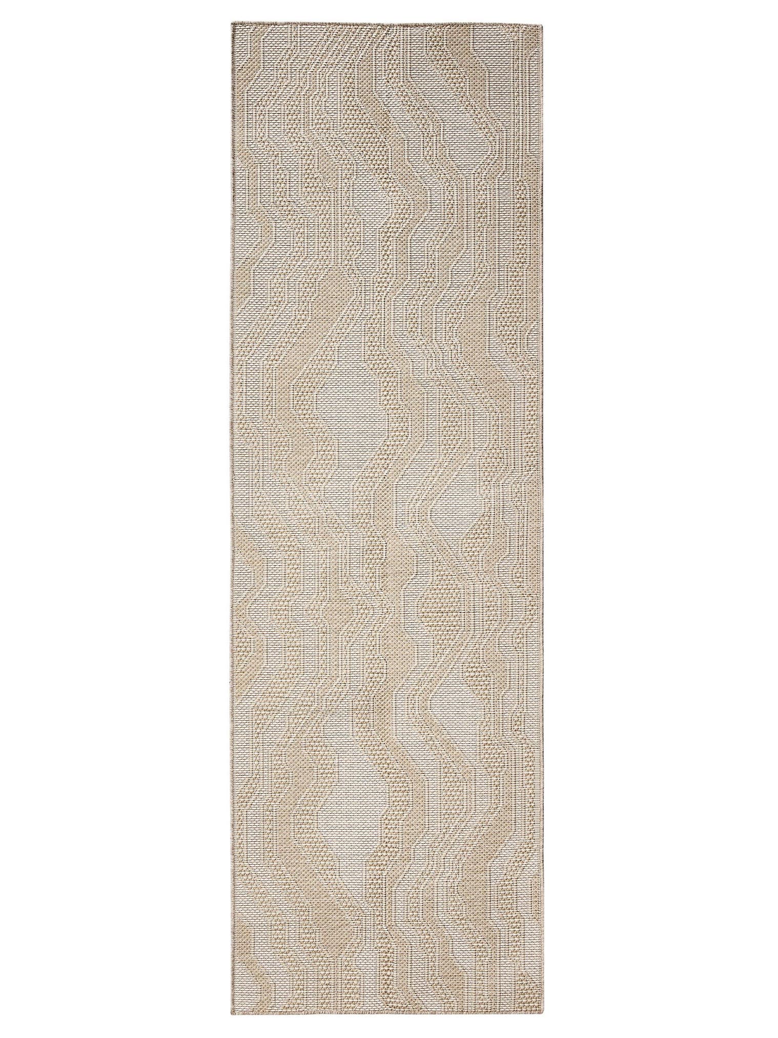 Teppich aus 100% Polypropylen in Weiß mit bis 5 mm hohem Flor von benuta Nest