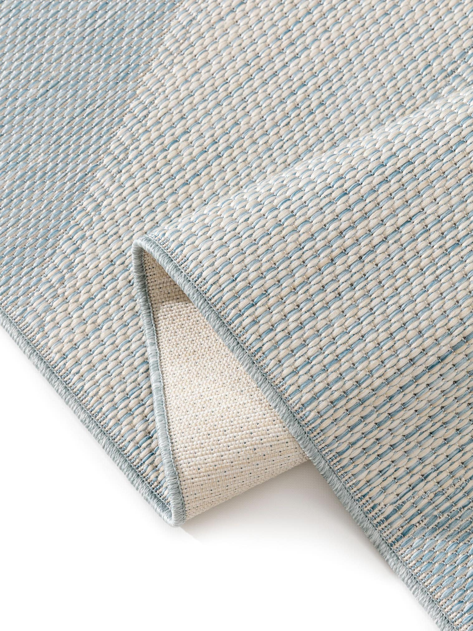 Teppich aus 100% Polypropylen in Blau mit bis 5 mm hohem Flor von benuta Nest