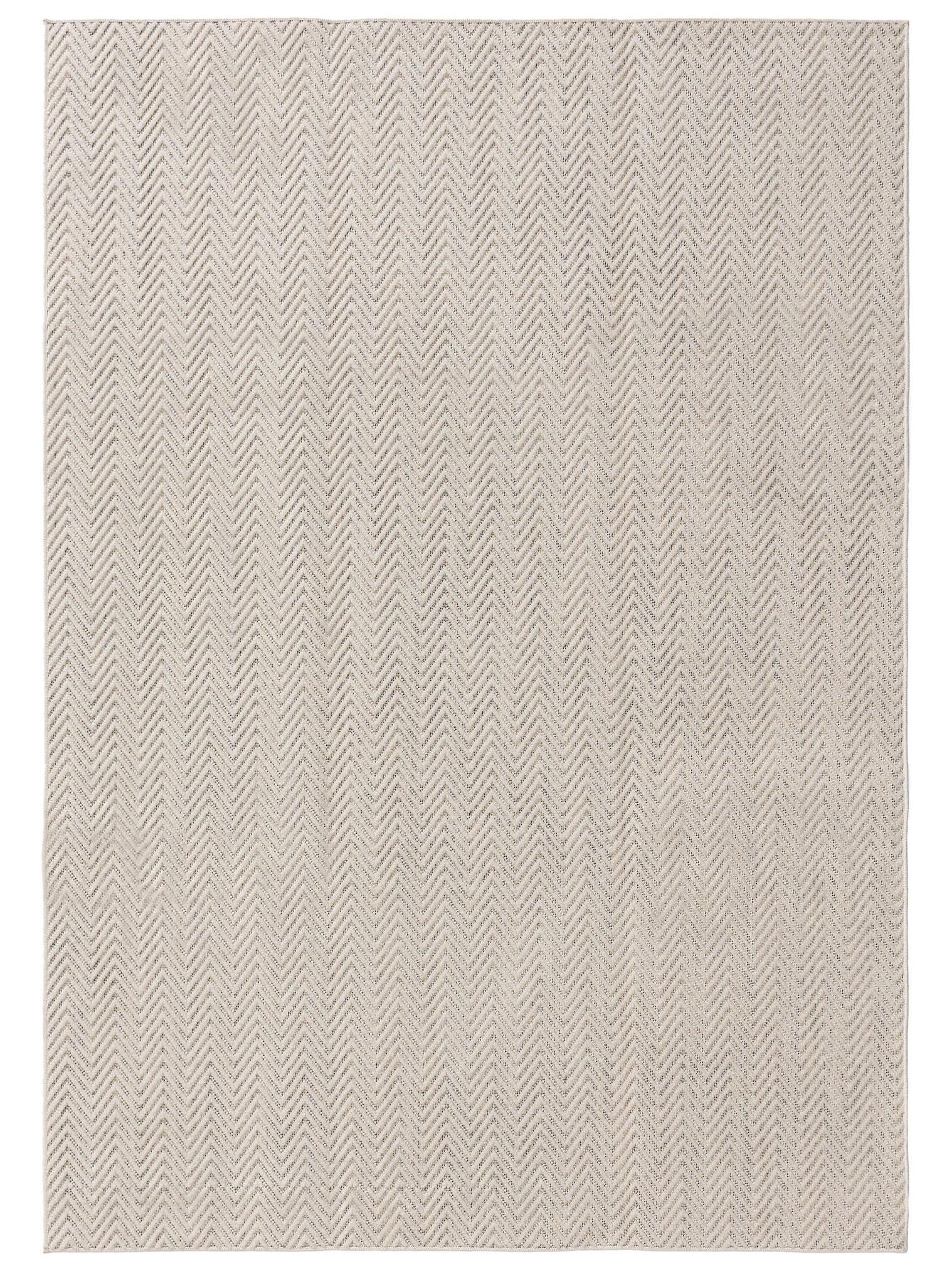 Teppich aus 100% Polypropylen in Weiß mit bis 5 mm hohem Flor von benuta Basic