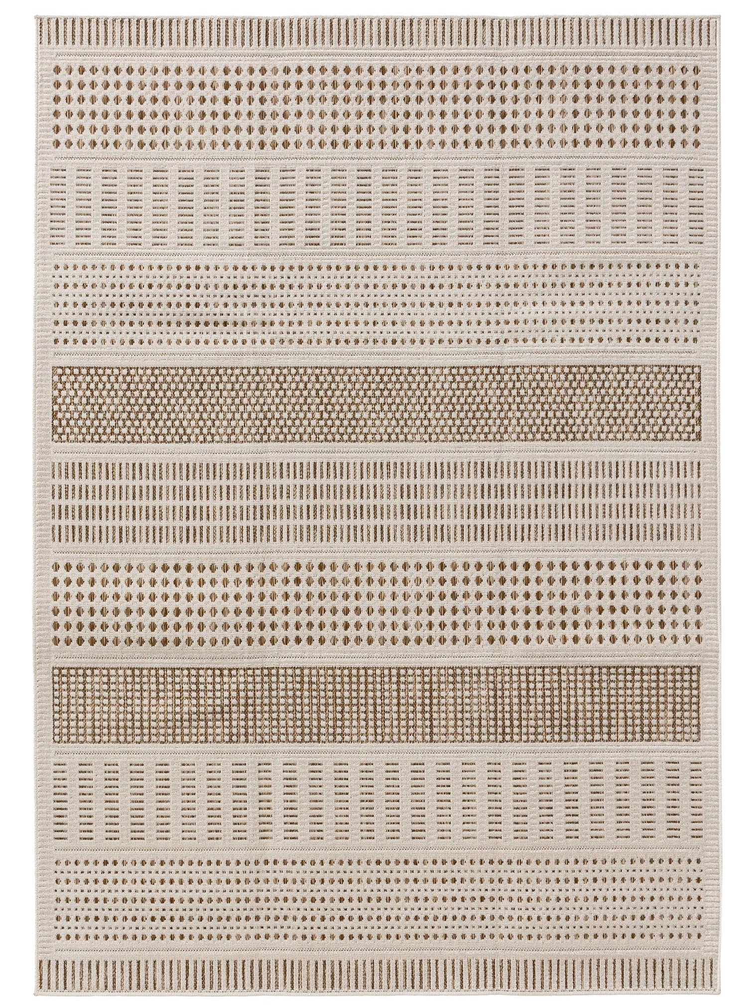 Teppich aus 100% Polypropylen in Weiß mit bis 5 mm hohem Flor von benuta Basic
