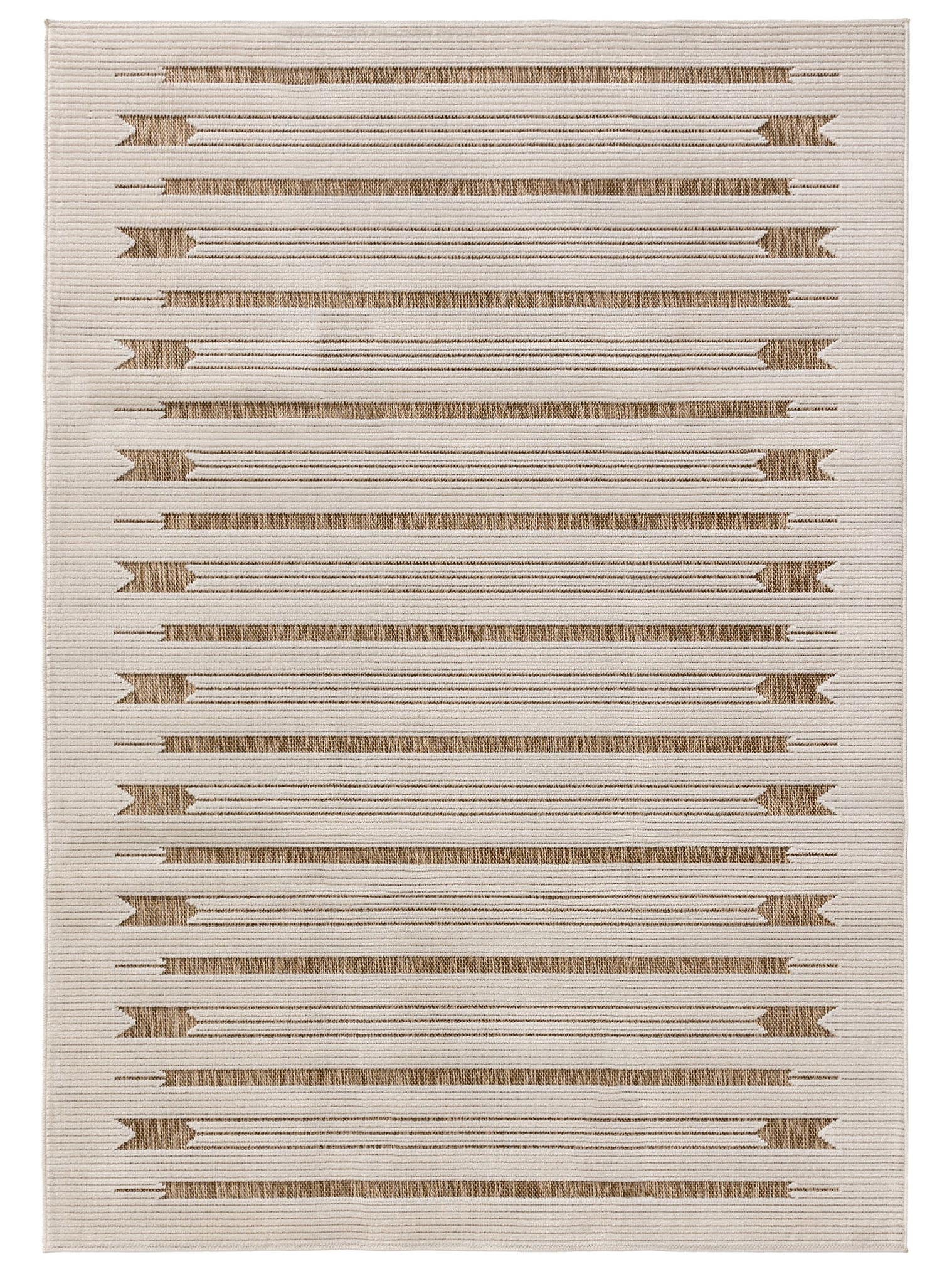Teppich aus 100% Polypropylen in Weiß mit bis 5 mm hohem Flor von benuta Basic
