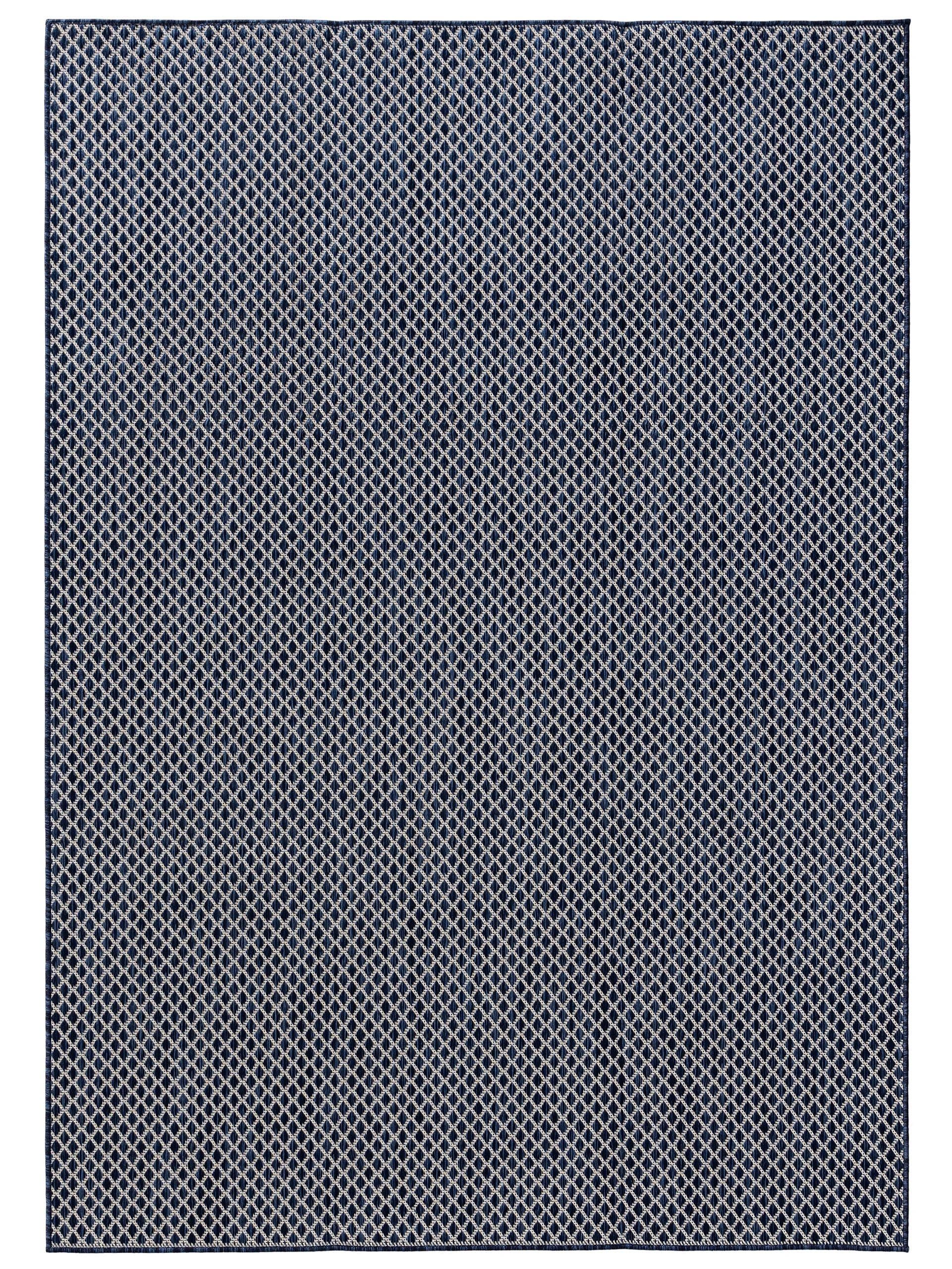 Tapete de 100% polipropileno em Azul com pelo de até 5 mm de altura da benuta Basic