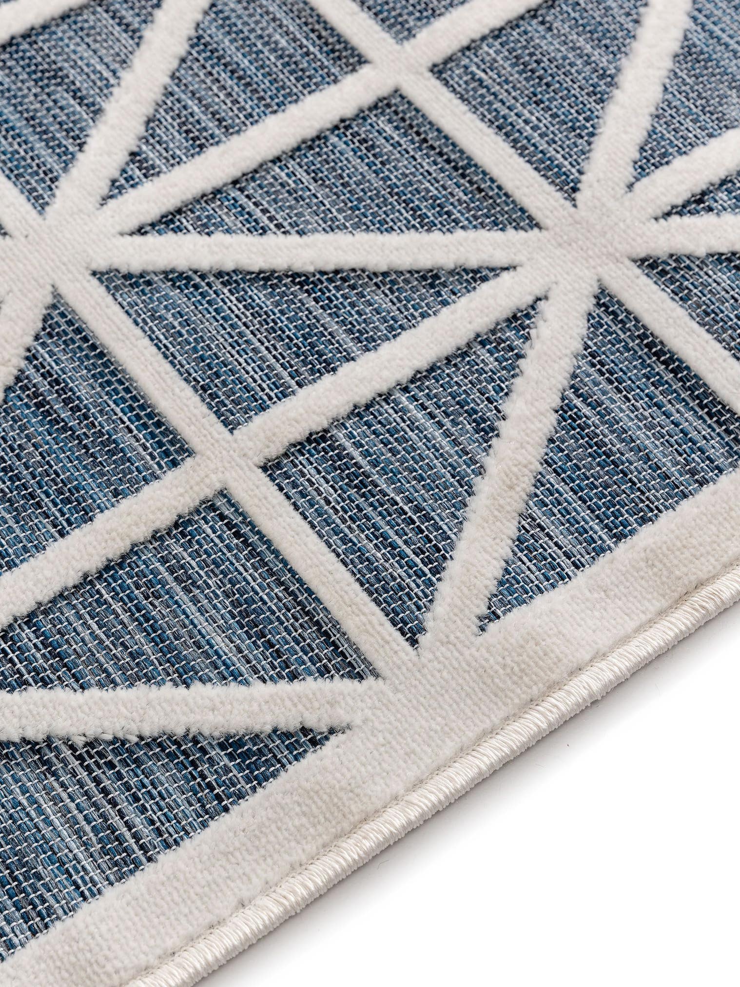 Teppich aus 100% Polypropylen in Blau mit bis 5 mm hohem Flor von benuta Pop