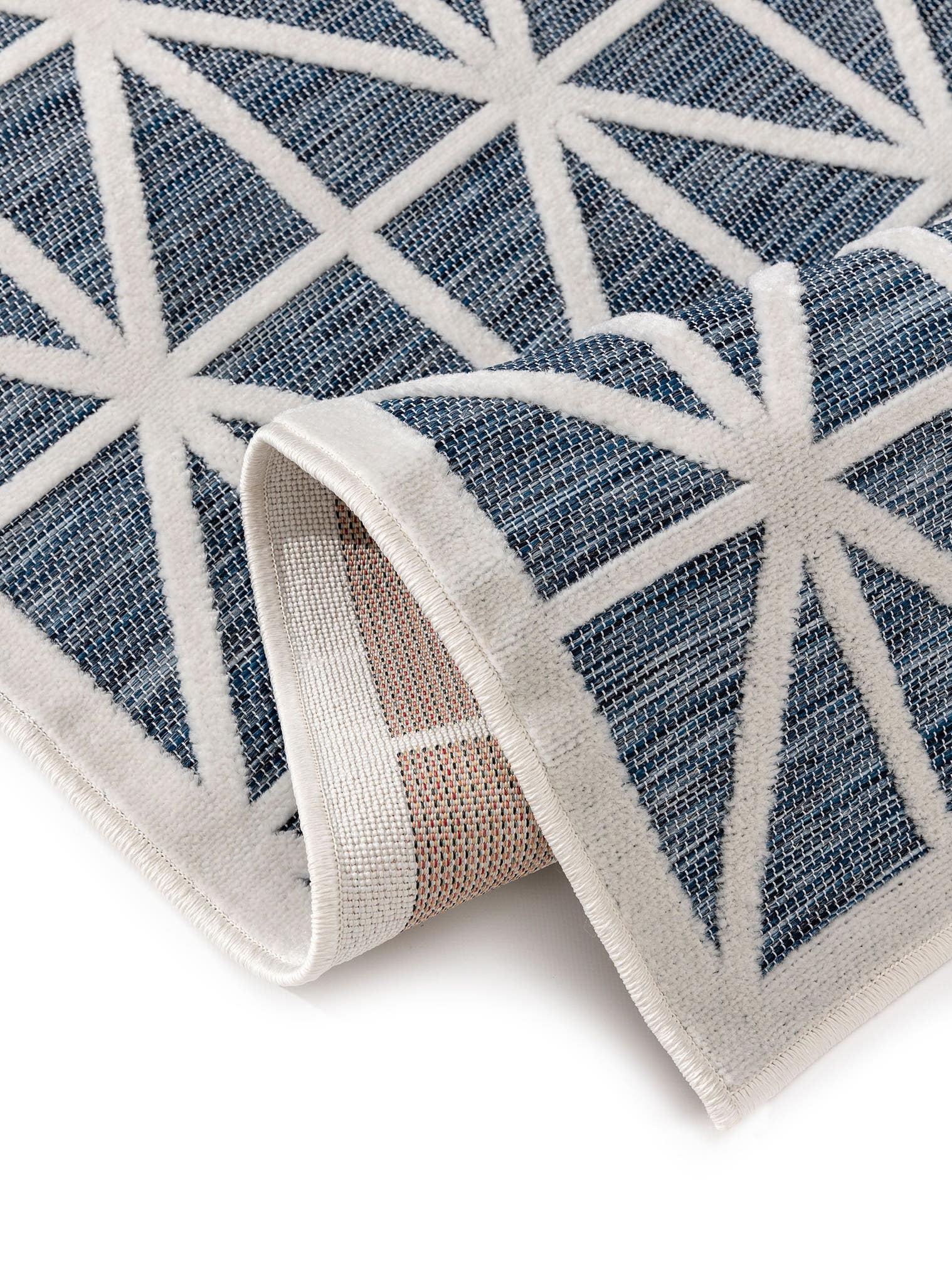 Teppich aus 100% Polypropylen in Blau mit bis 5 mm hohem Flor von benuta Pop