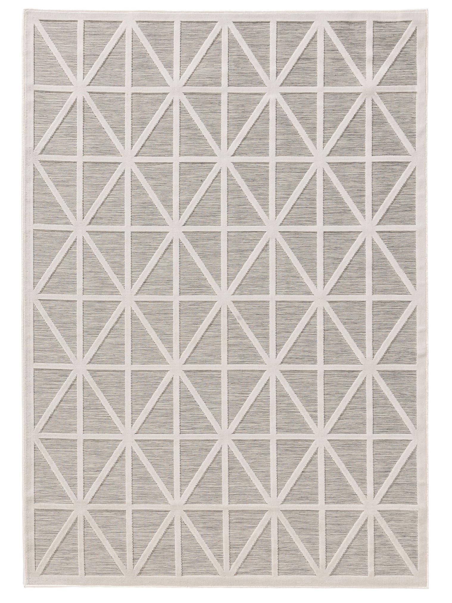 Teppich aus 100% Polypropylen in Grau mit bis 5 mm hohem Flor von benuta Pop