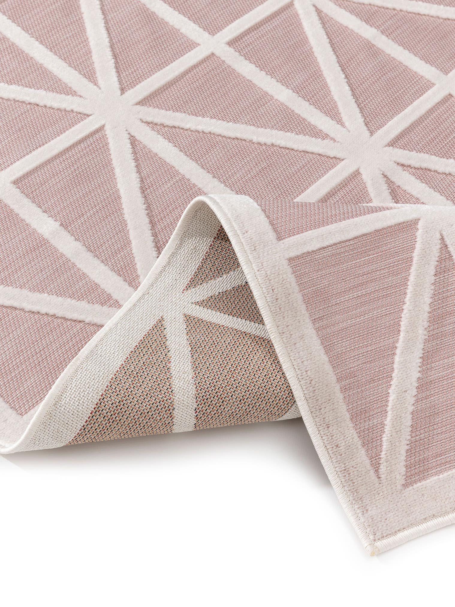 Teppich aus 100% Polypropylen in Rosa mit bis 5 mm hohem Flor von benuta Pop