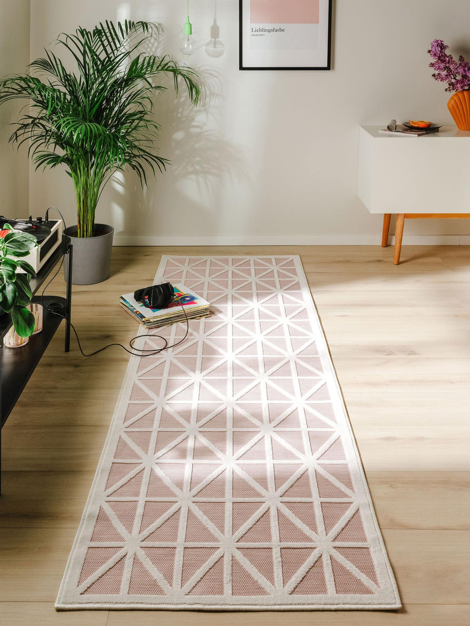 Teppich aus 100% Polypropylen in Rosa mit bis 5 mm hohem Flor von benuta Pop