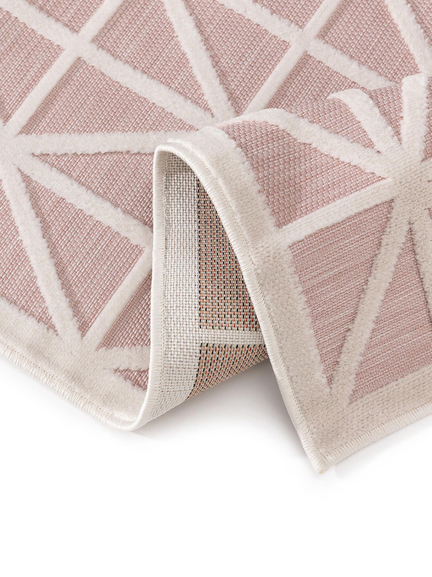 Teppich aus 100% Polypropylen in Rosa mit bis 5 mm hohem Flor von benuta Pop