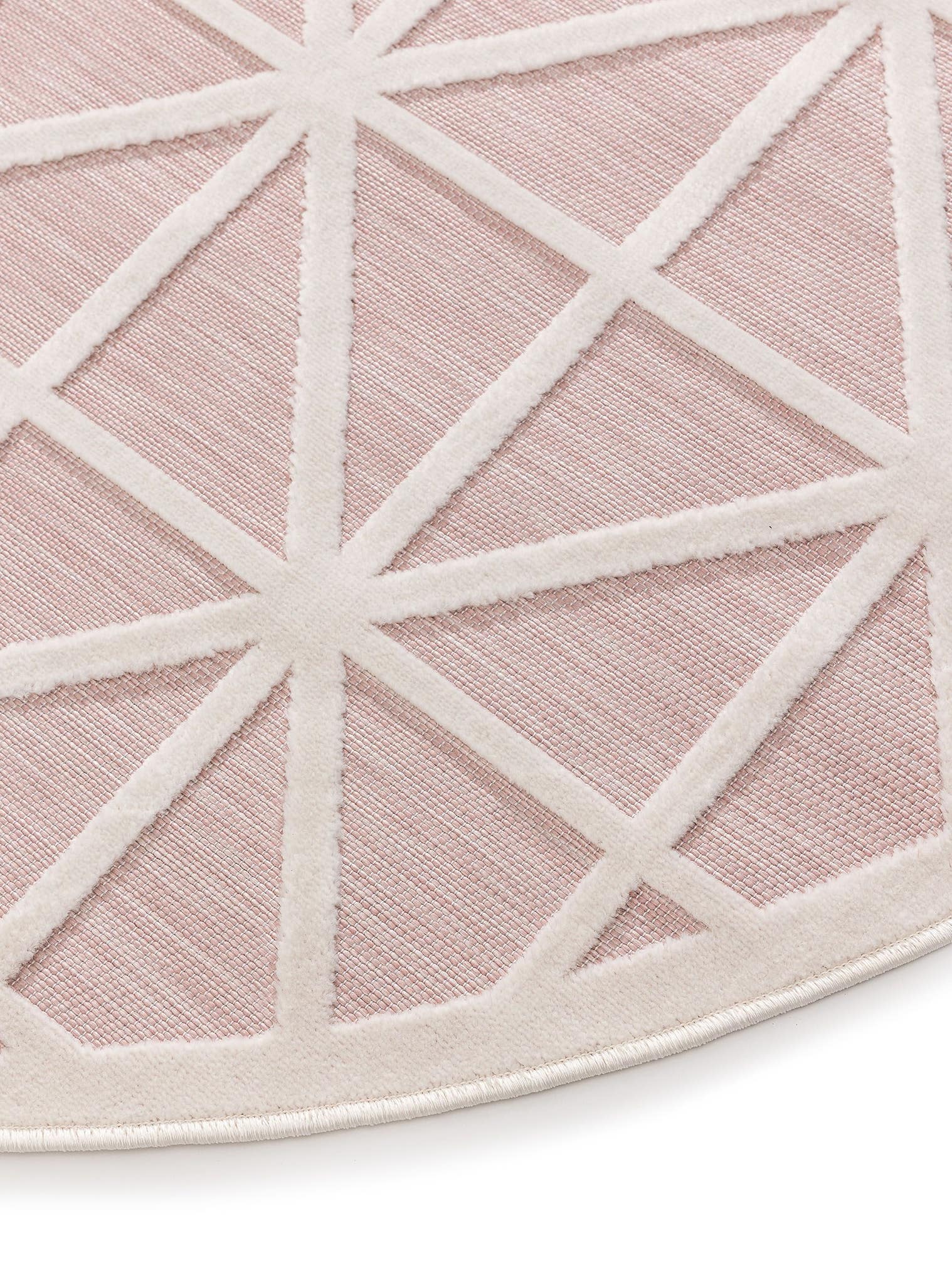 Teppich aus 100% Polypropylen in Rosa mit bis 5 mm hohem Flor von benuta Pop