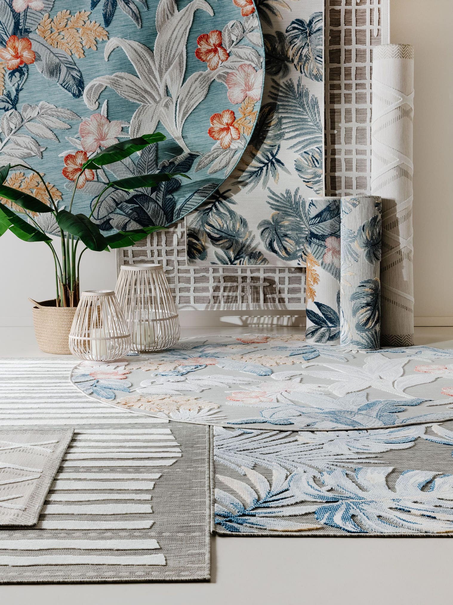 Rug made of 100% Polypropylene in Beige with a 1- 5 mm high pile by benuta Basic