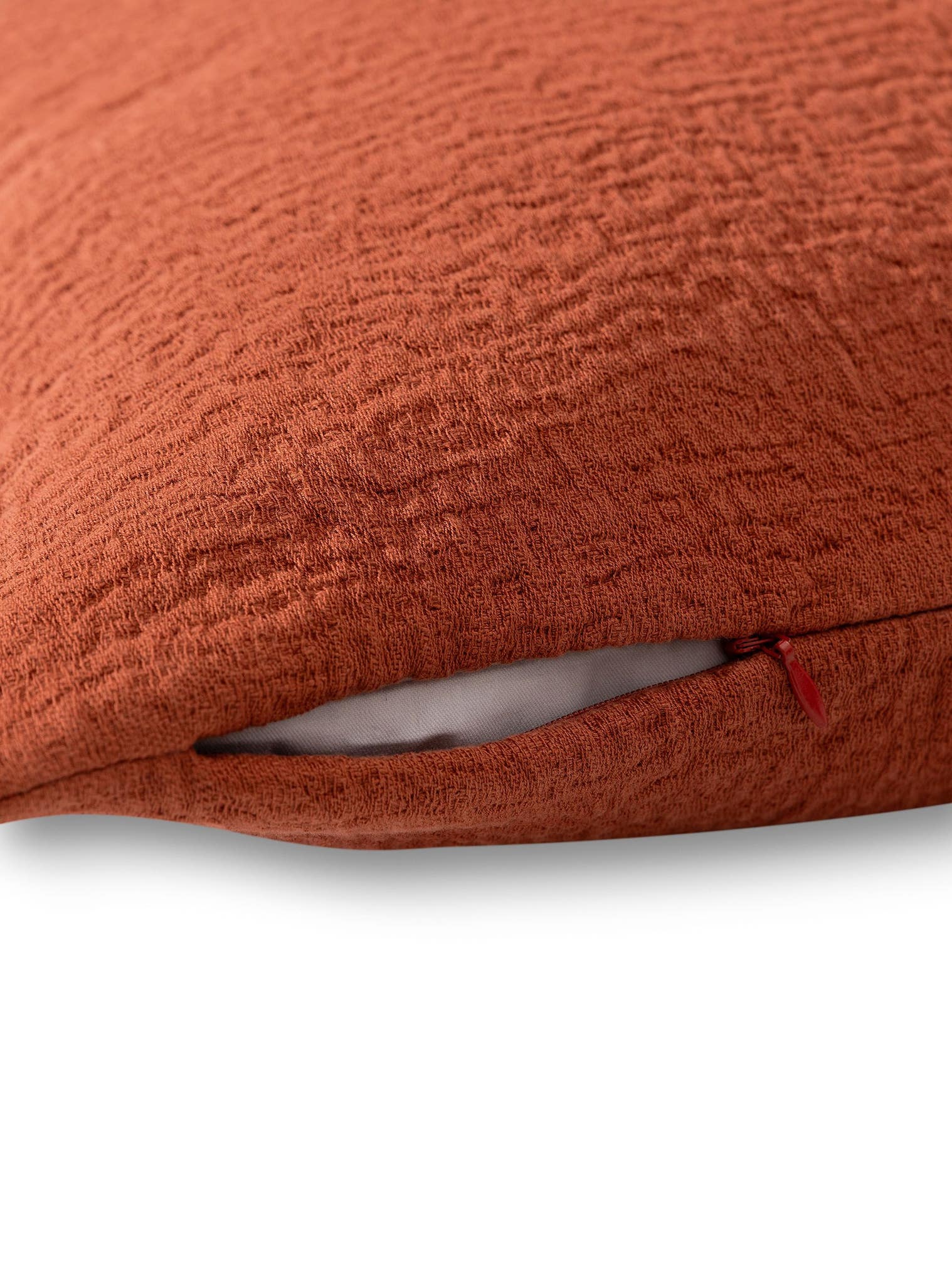 Kissenbezug Carmo Rot im Design Uni aus 100% Baumwolle von benuta