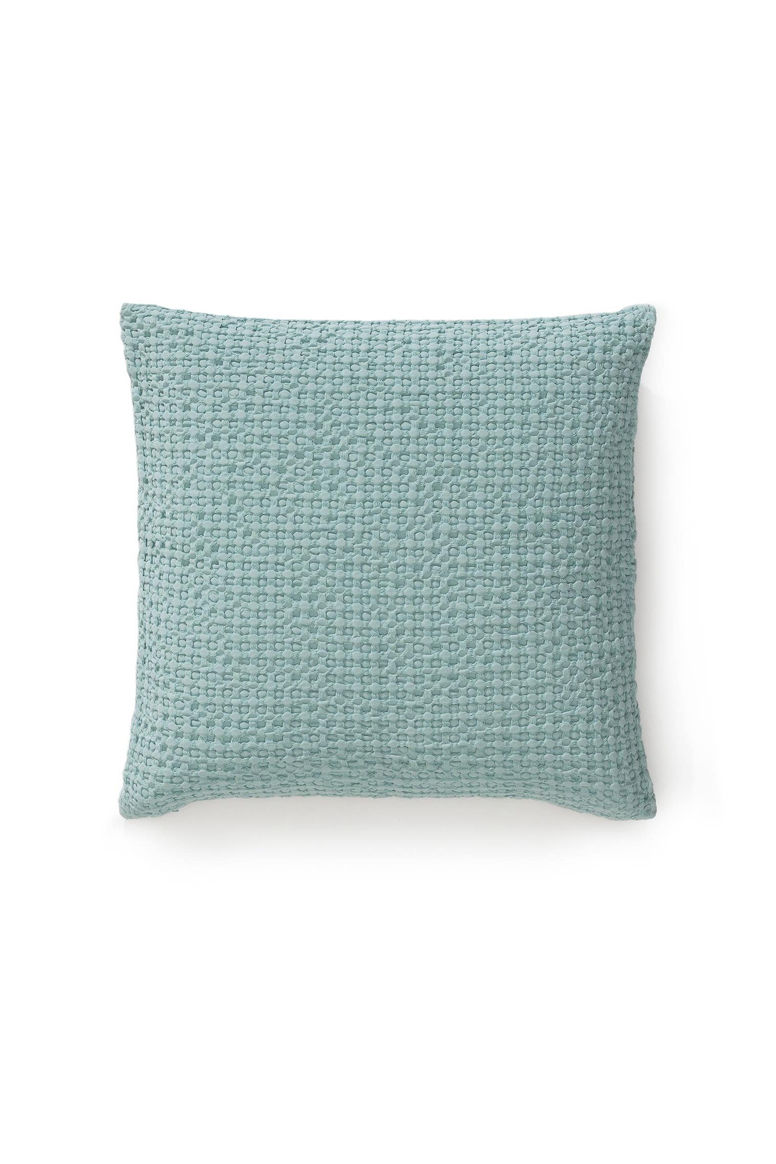Cushion Cover Cloe Turquoise in Relief design made of 100% Cotton by benuta Pop