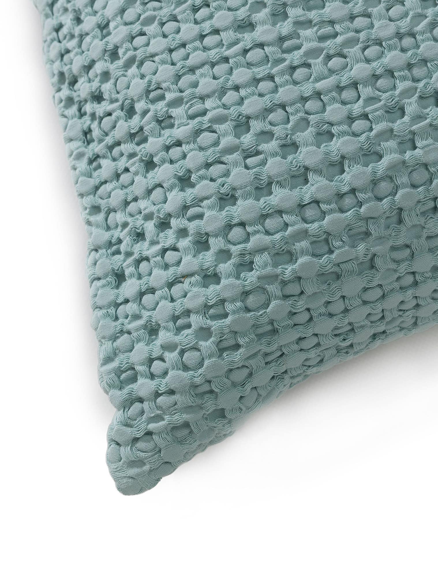 Cushion Cover Cloe Turquoise in Relief design made of 100% Cotton by benuta Pop