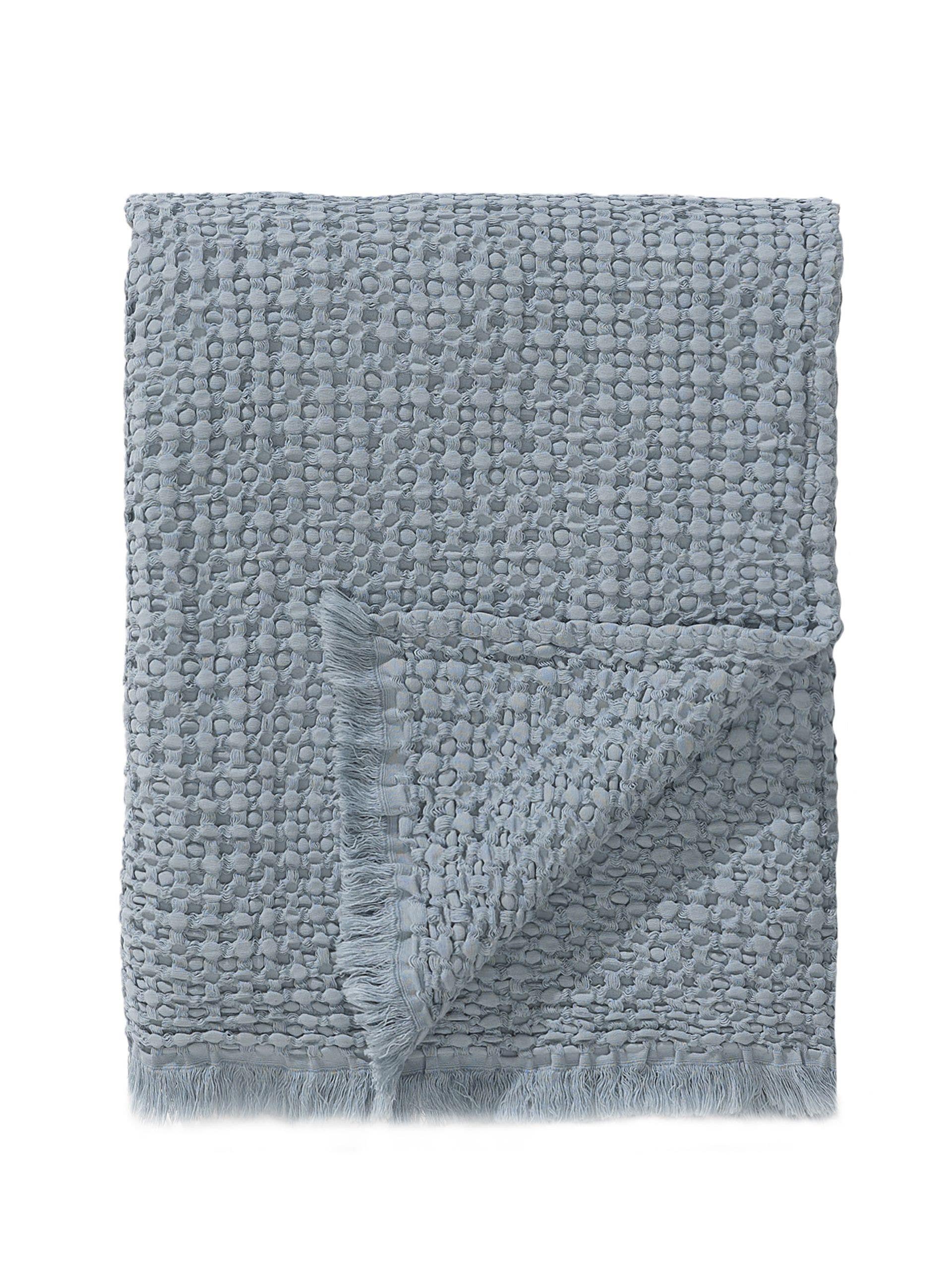 Baumwolldecke Cloe Blau/Grau von 