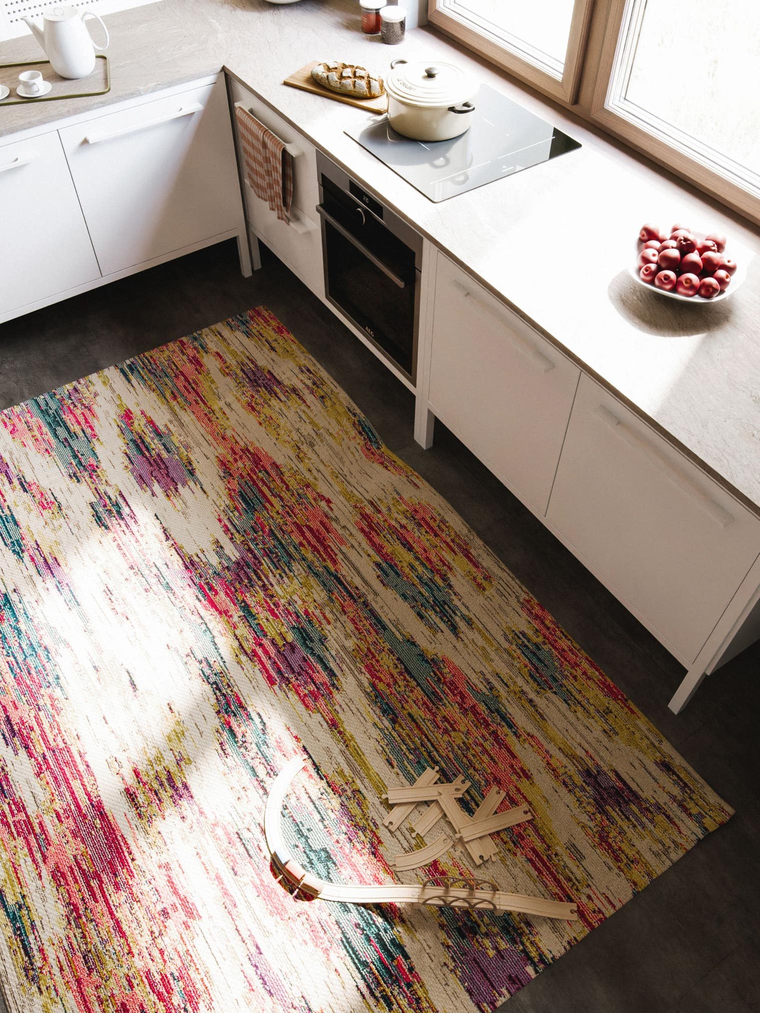 Teppich aus 100% Polypropylen in Multicolor mit 11 bis 20 mm hohem Flor von benuta Nest