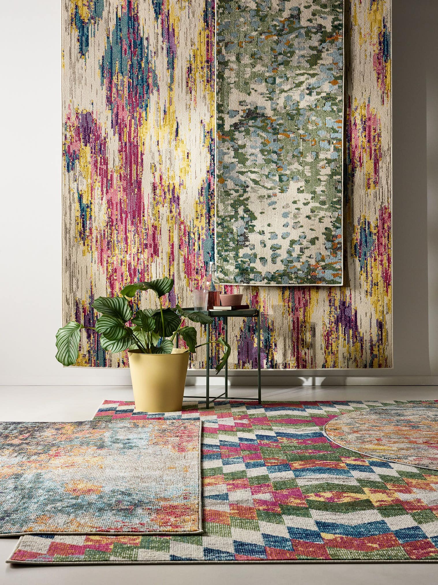 Rug made of 100% Polypropylene in Multicoloured with a 11 - 20 mm high pile by benuta Nest
