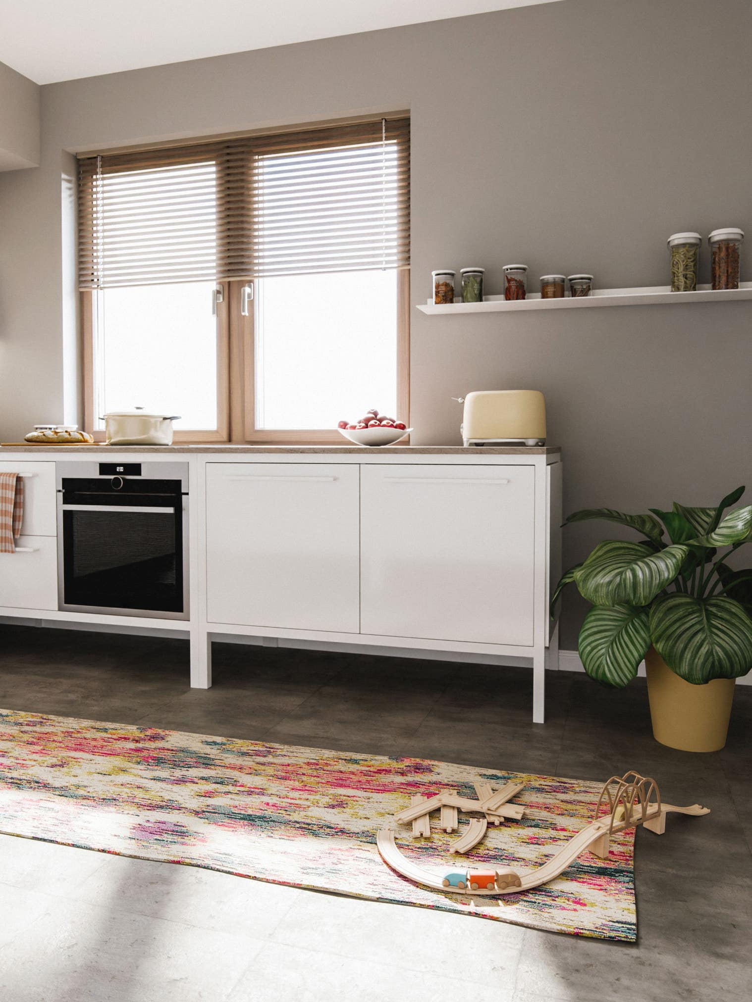 Rug made of 100% Polypropylene in Multicoloured with a 11 - 20 mm high pile by benuta Nest