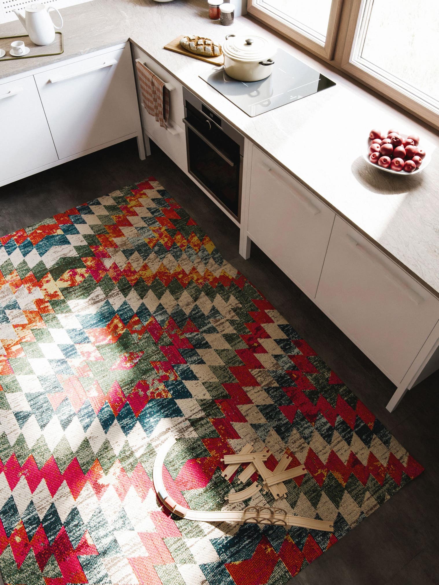 Teppich aus 100% Polypropylen in Multicolor mit 11 bis 20 mm hohem Flor von benuta Nest