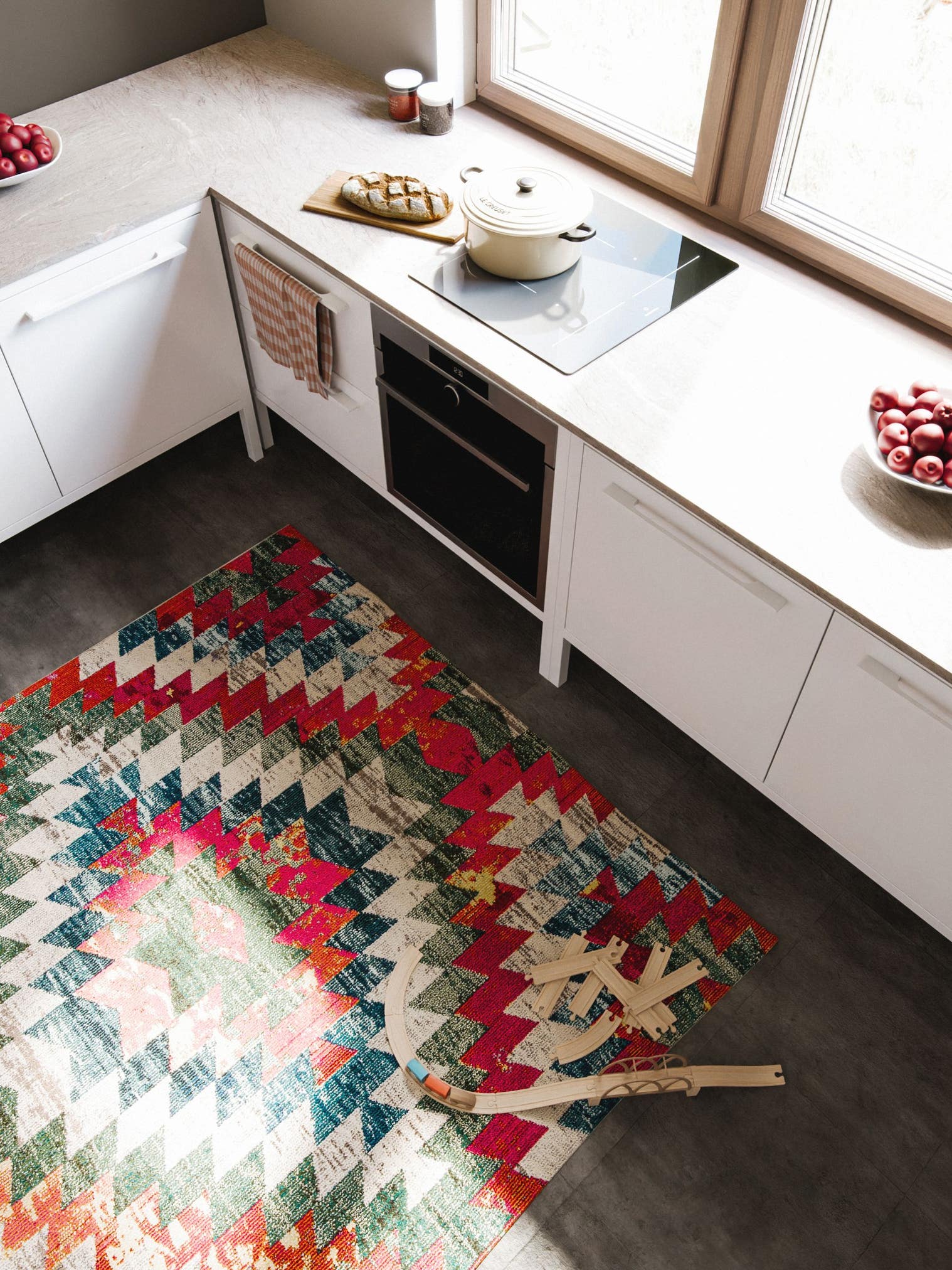 Teppich aus 100% Polypropylen in Multicolor mit 11 bis 20 mm hohem Flor von benuta Nest