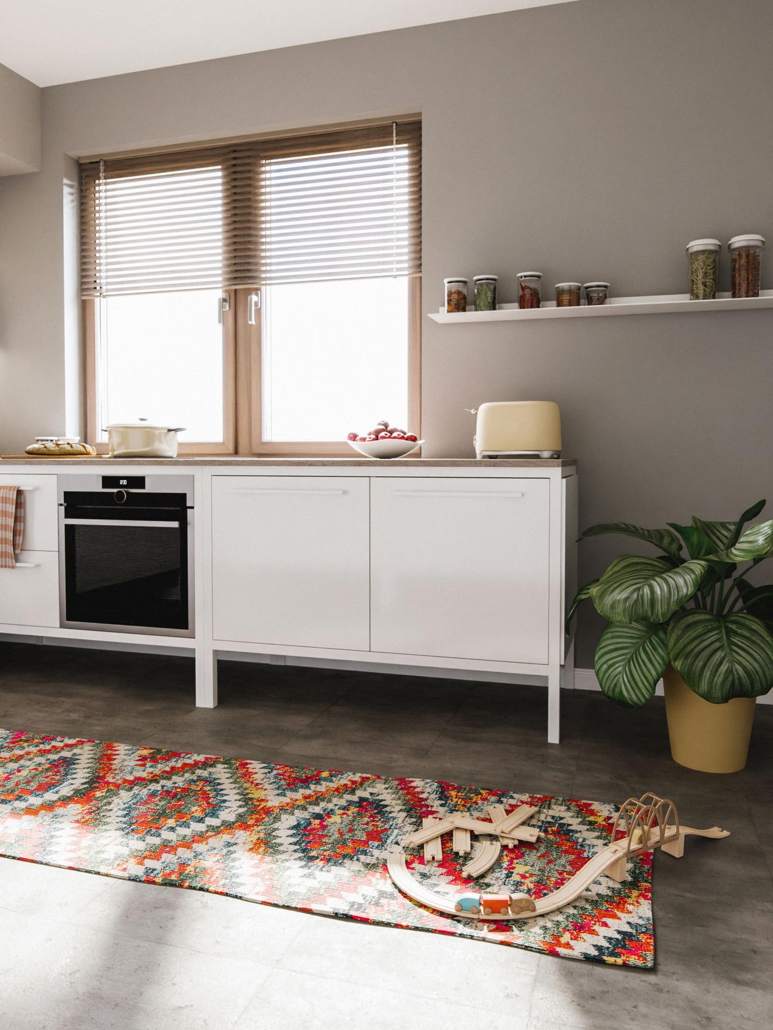 Alfombra de 100% Polipropileno en Multicolor con un pelo de {{Placeholder_Pile Height}} de altura de benuta Nest