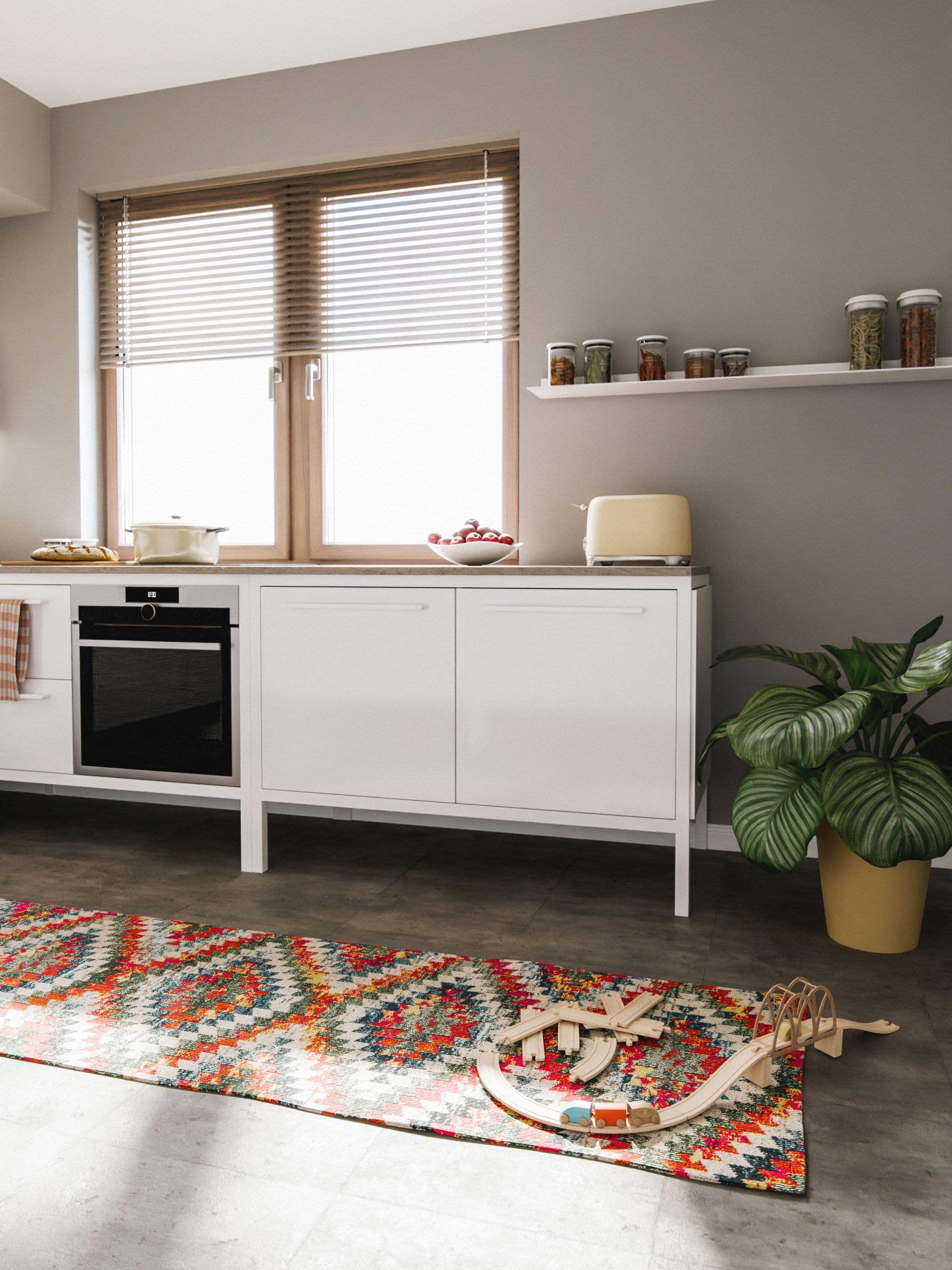 Rug made of 100% Polypropylene in Multicoloured with a 11 - 20 mm high pile by benuta Nest