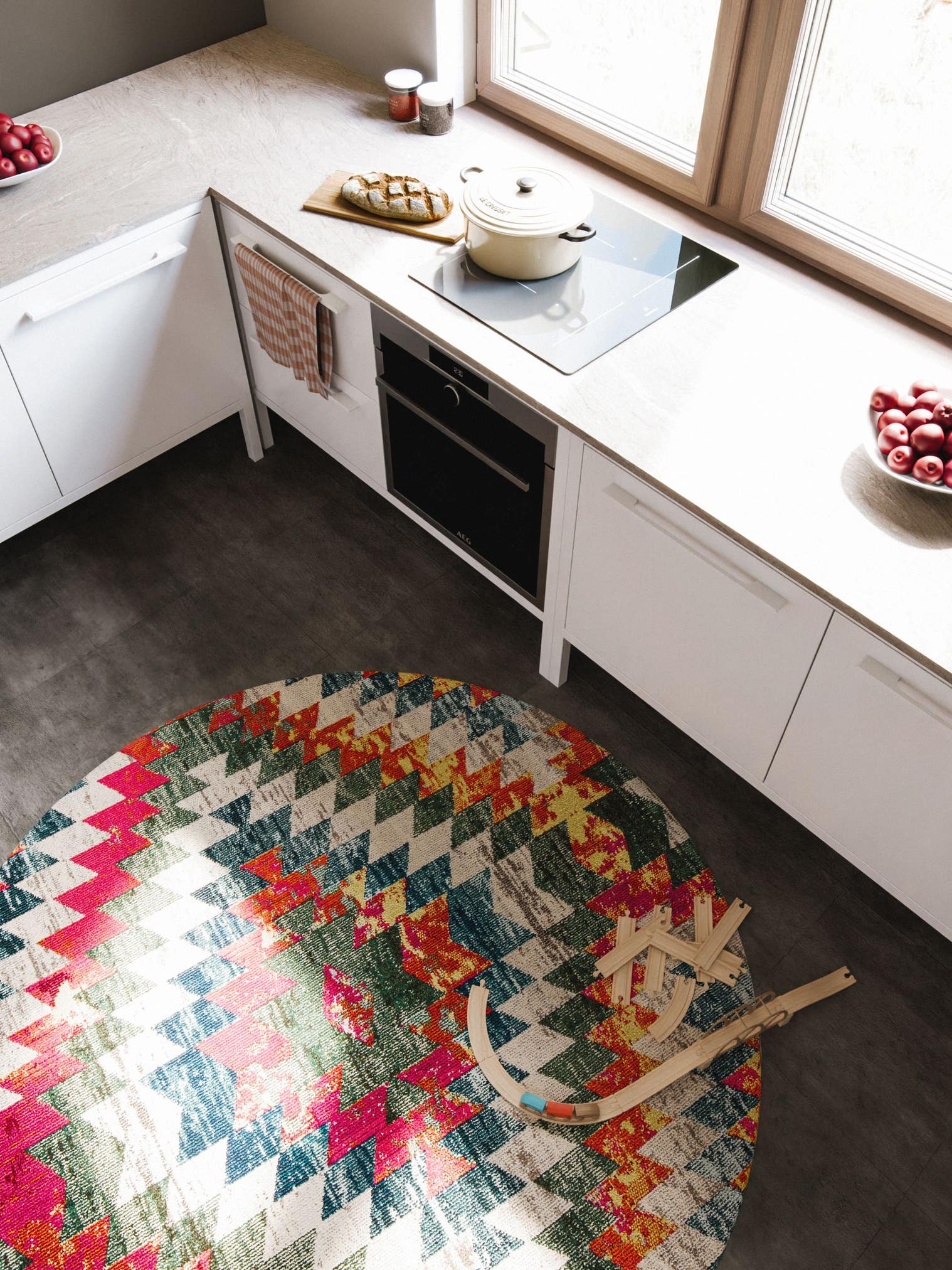 Teppich aus 100% Polypropylen in Multicolor mit 11 bis 20 mm hohem Flor von benuta Nest