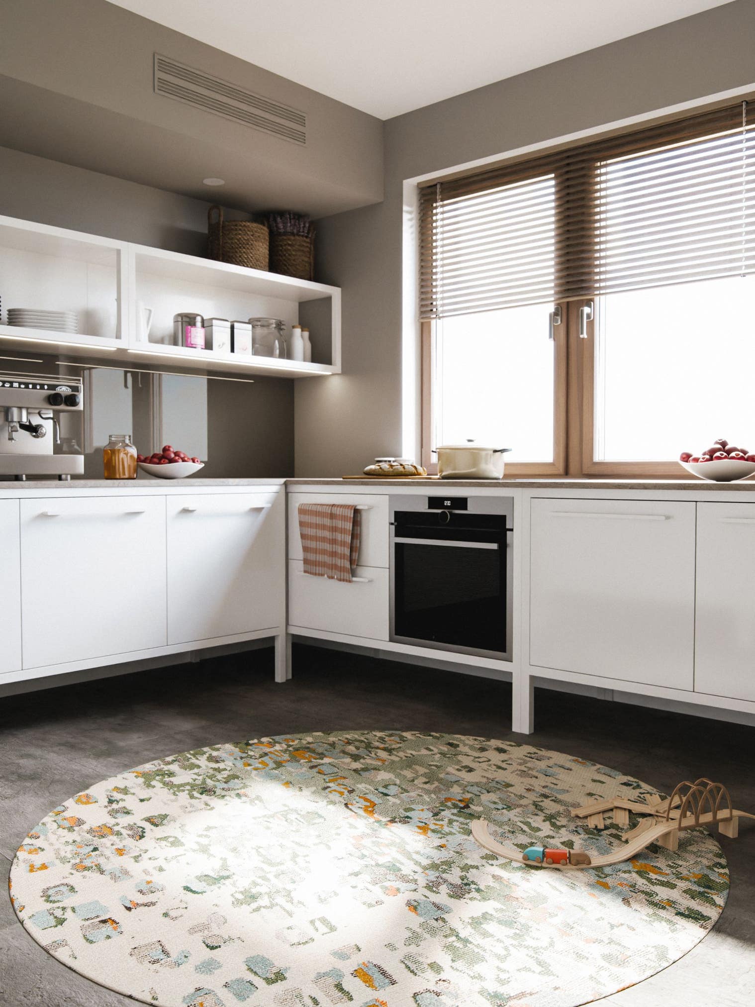 Teppich aus 100% Polypropylen in Multicolor mit 11 bis 20 mm hohem Flor von benuta Nest