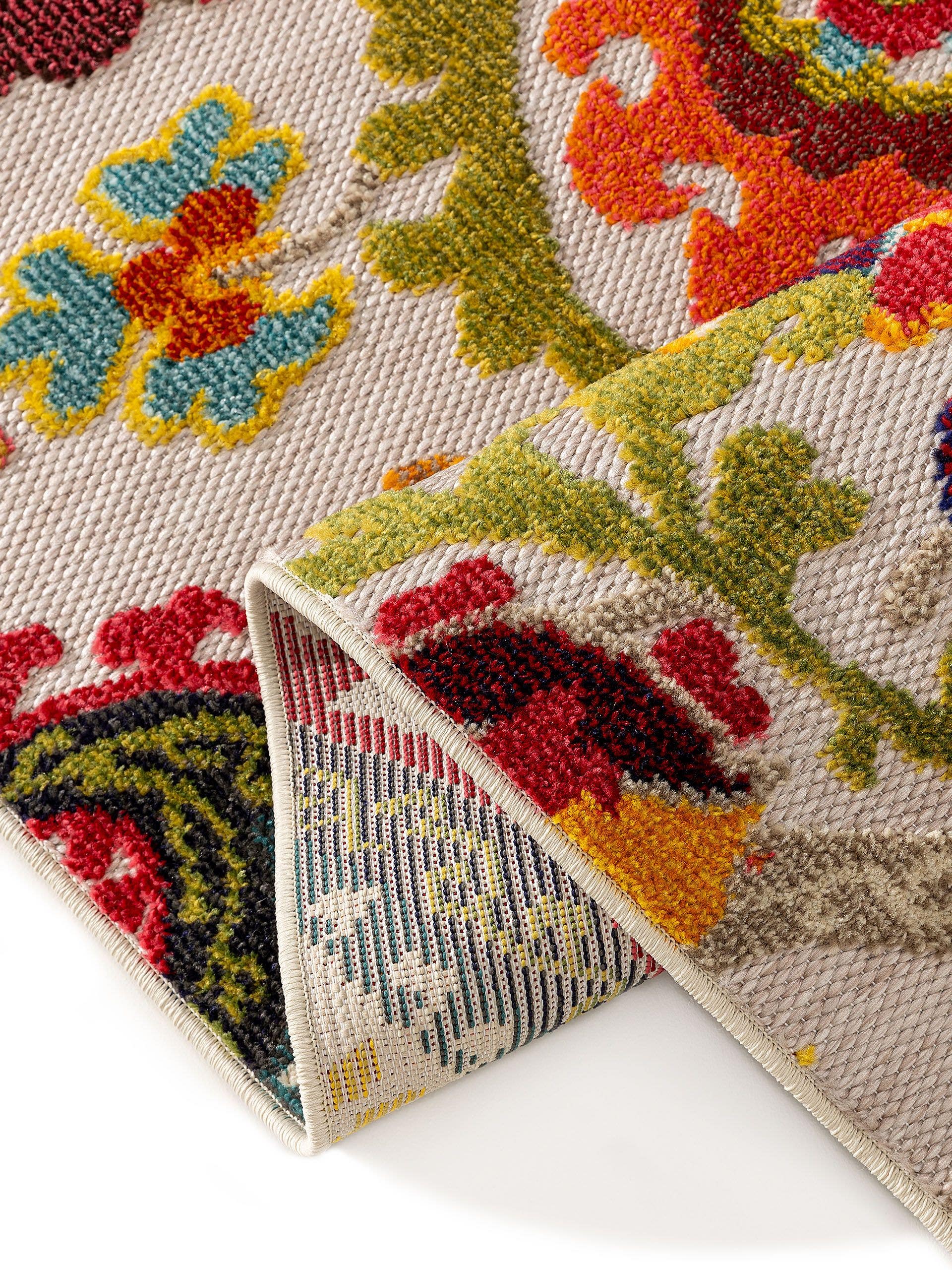 Rug made of 100% Polypropylene in Multicoloured with a 6 - 10 mm high pile by benuta Nest