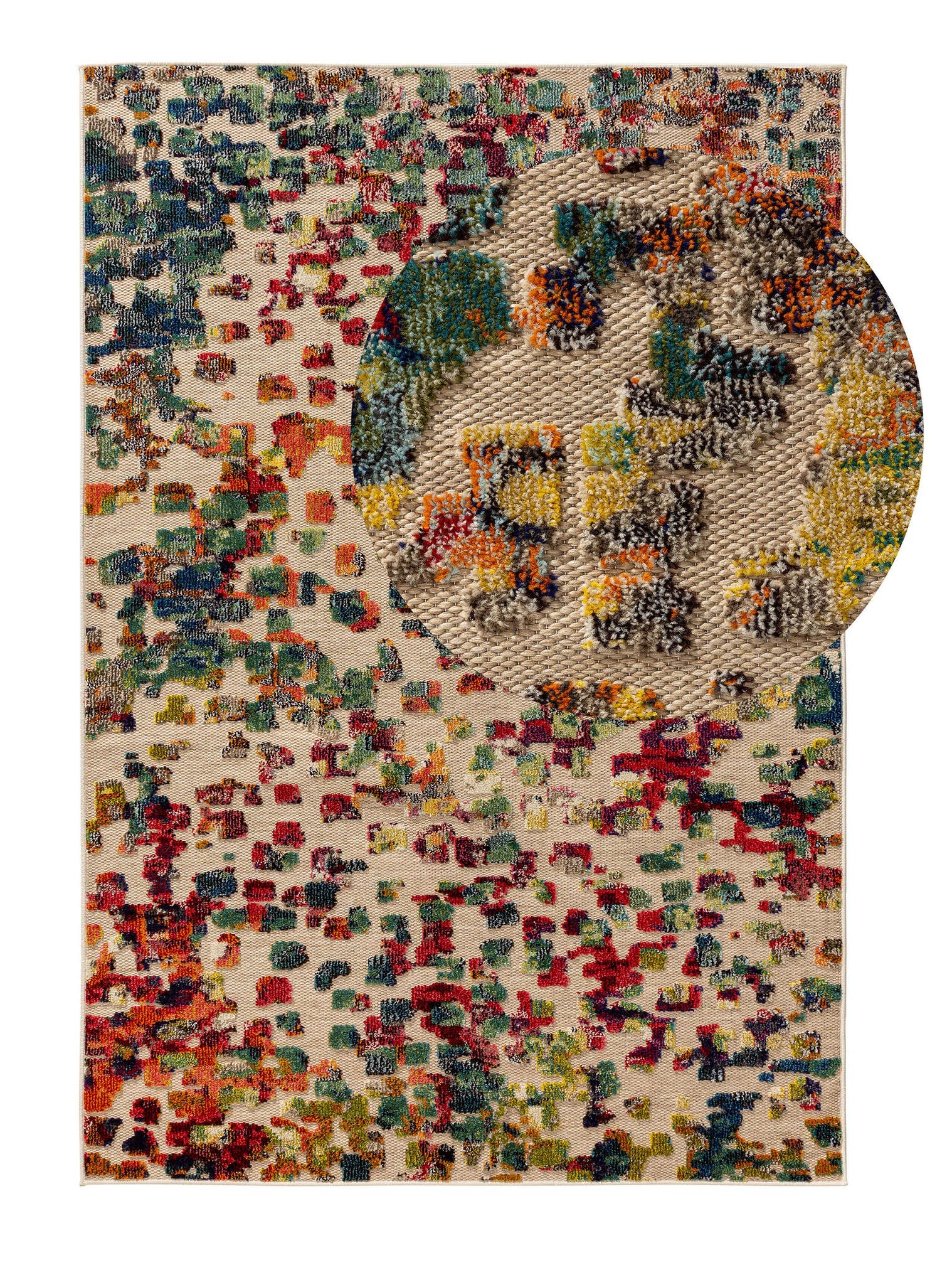 Teppich aus 100% Polypropylen in Multicolor mit 6 bis 10 mm hohem Flor von benuta Nest
