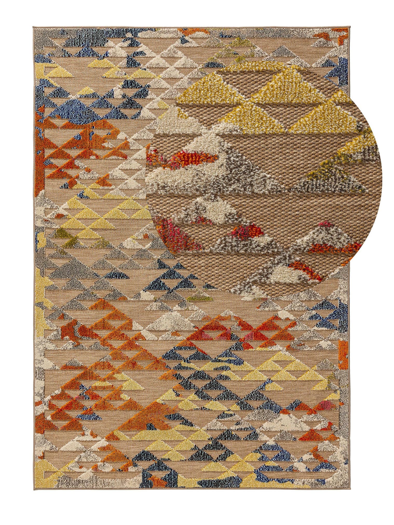 Rug made of 100% Polypropylene in Multicoloured with a 6 - 10 mm high pile by benuta Nest