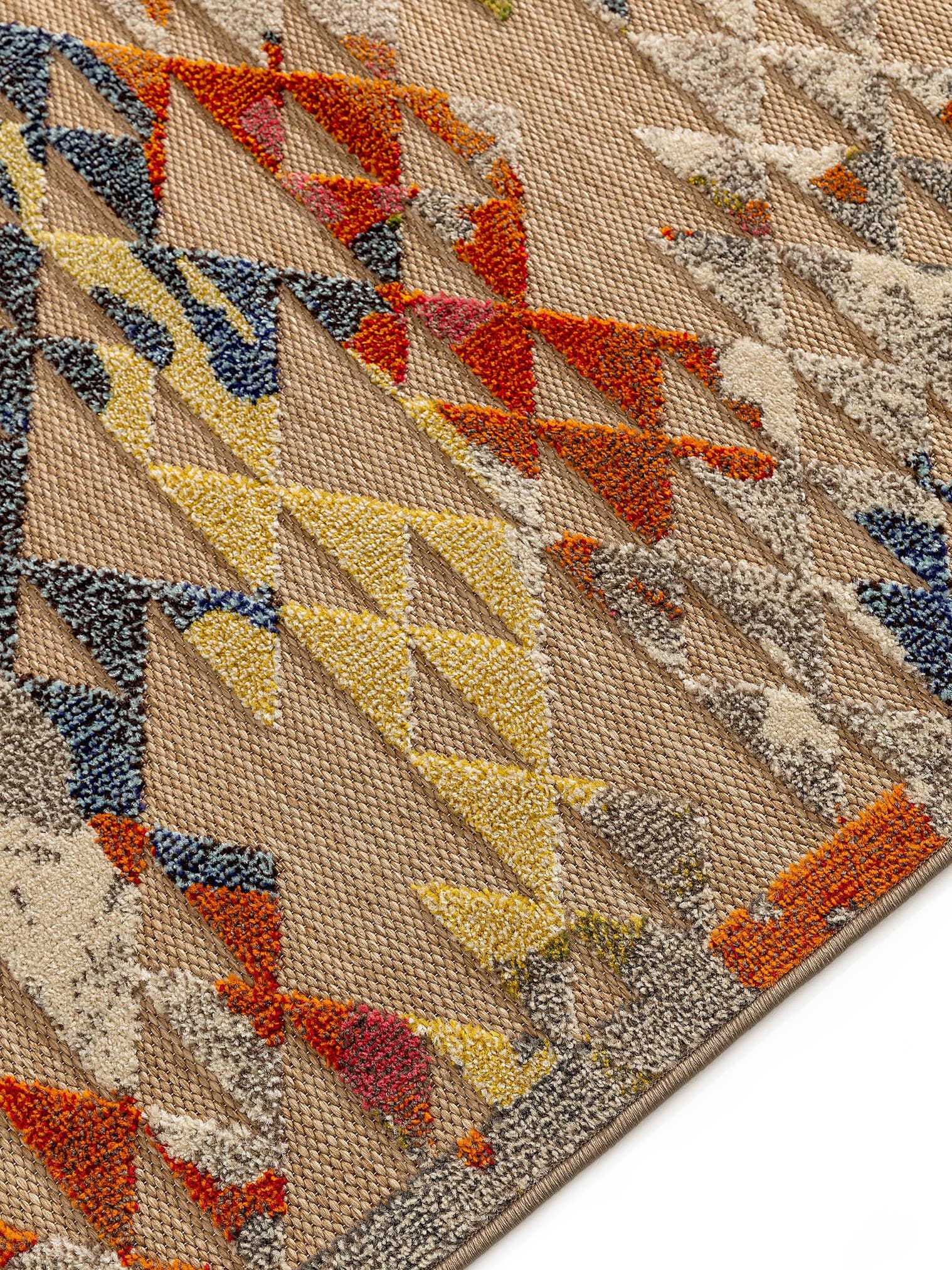 Rug made of 100% Polypropylene in Multicoloured with a 6 - 10 mm high pile by benuta Nest