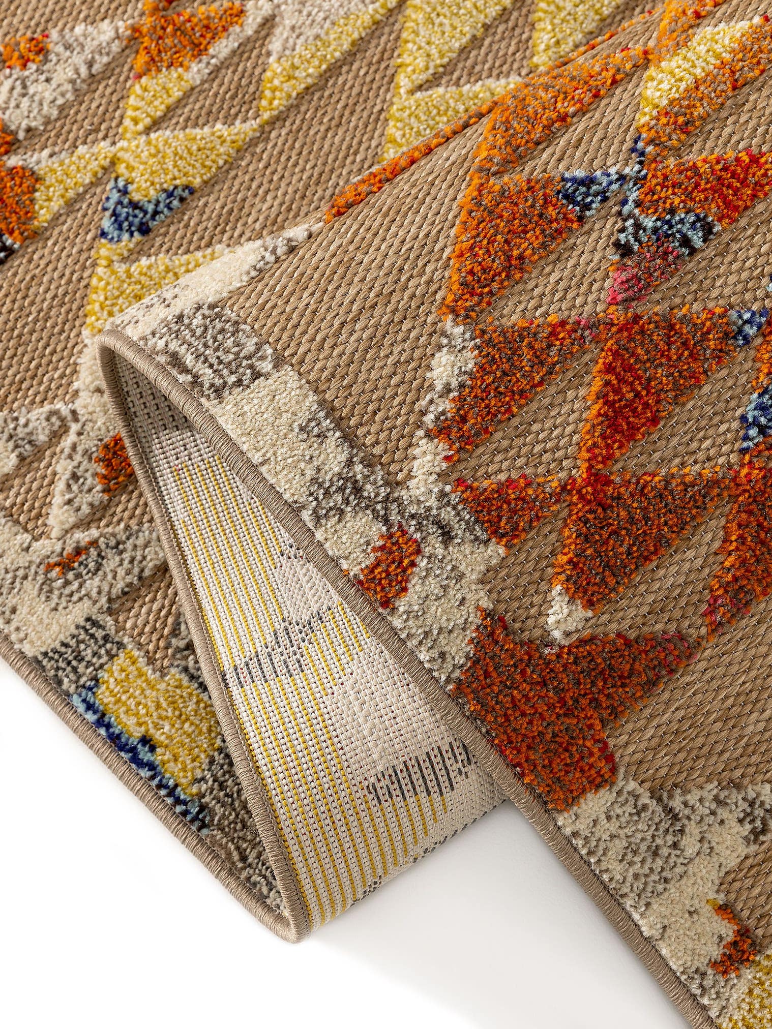 Rug made of 100% Polypropylene in Multicoloured with a 6 - 10 mm high pile by benuta Nest