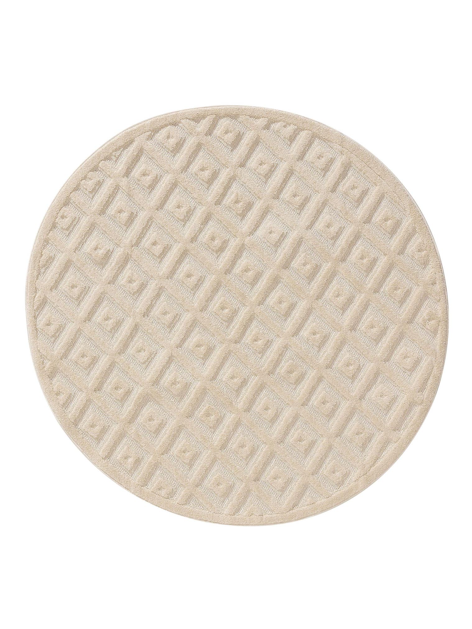 Rug made of 100% Polypropylene in White with a 11 - 20 mm high pile by benuta Basic