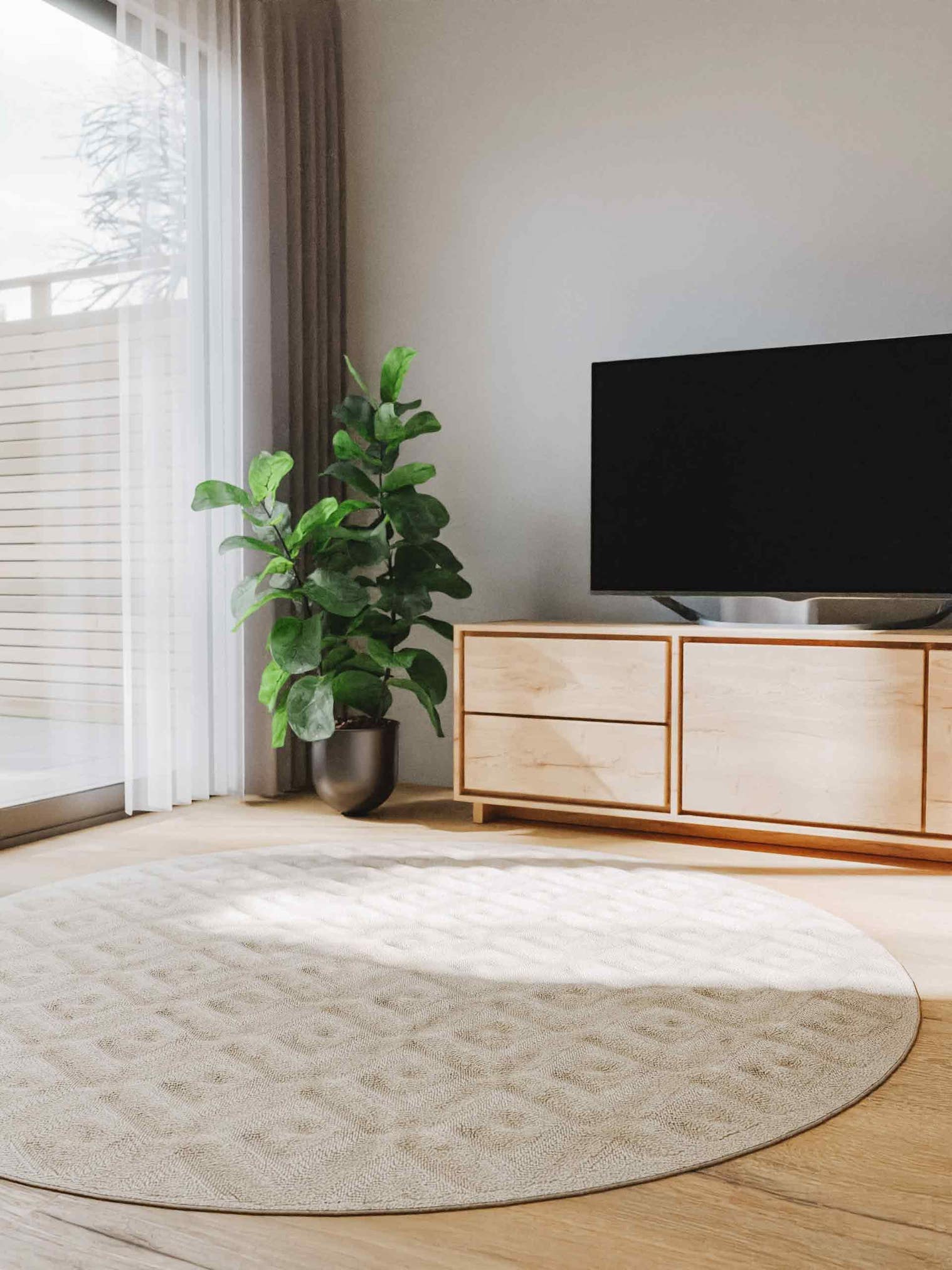 Rug made of 100% Polypropylene in White with a 11 - 20 mm high pile by benuta Basic