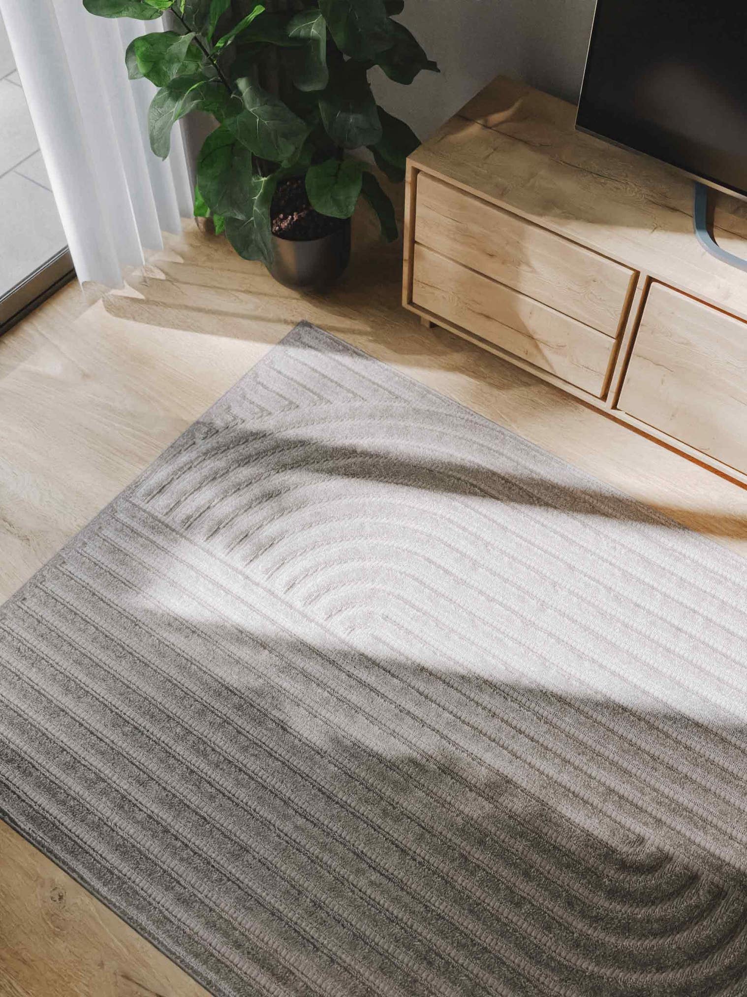 Rug made of 100% Polypropylene in Grey with a 11 - 20 mm high pile by benuta Basic