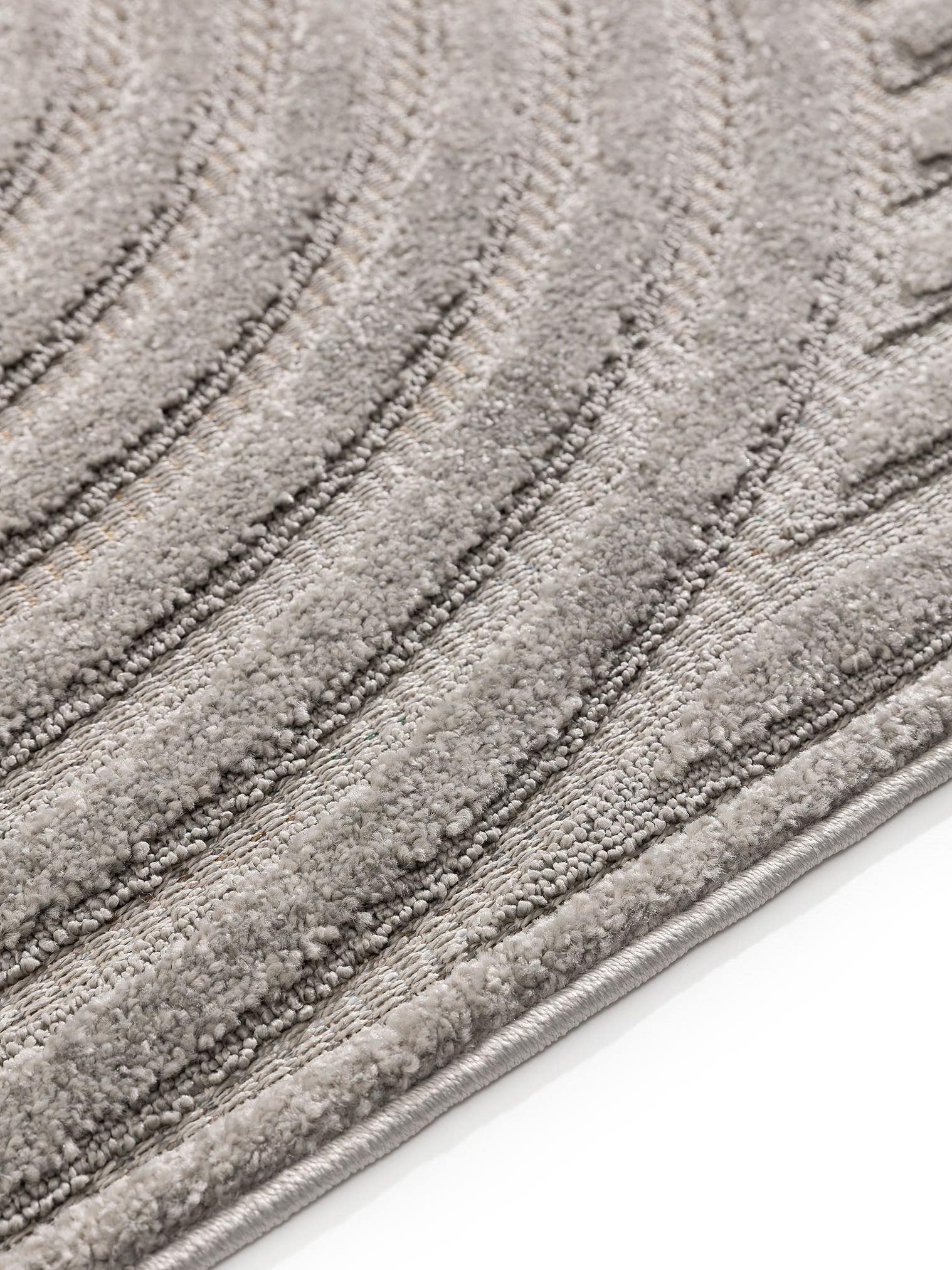 Rug made of 100% Polypropylene in Grey with a 11 - 20 mm high pile by benuta Basic
