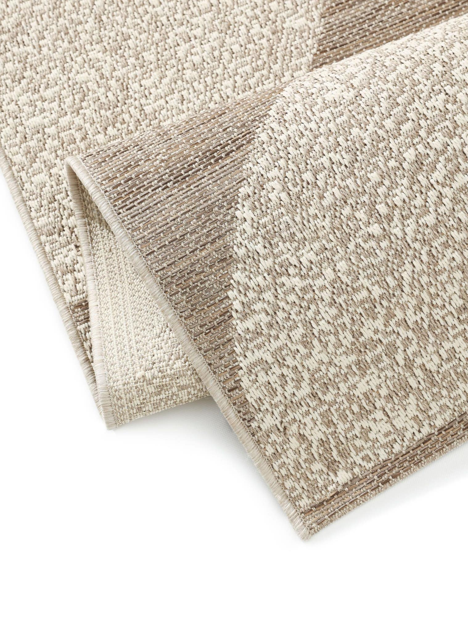 Teppich aus 100% Polypropylen in Beige mit bis 5 mm hohem Flor von benuta Pop