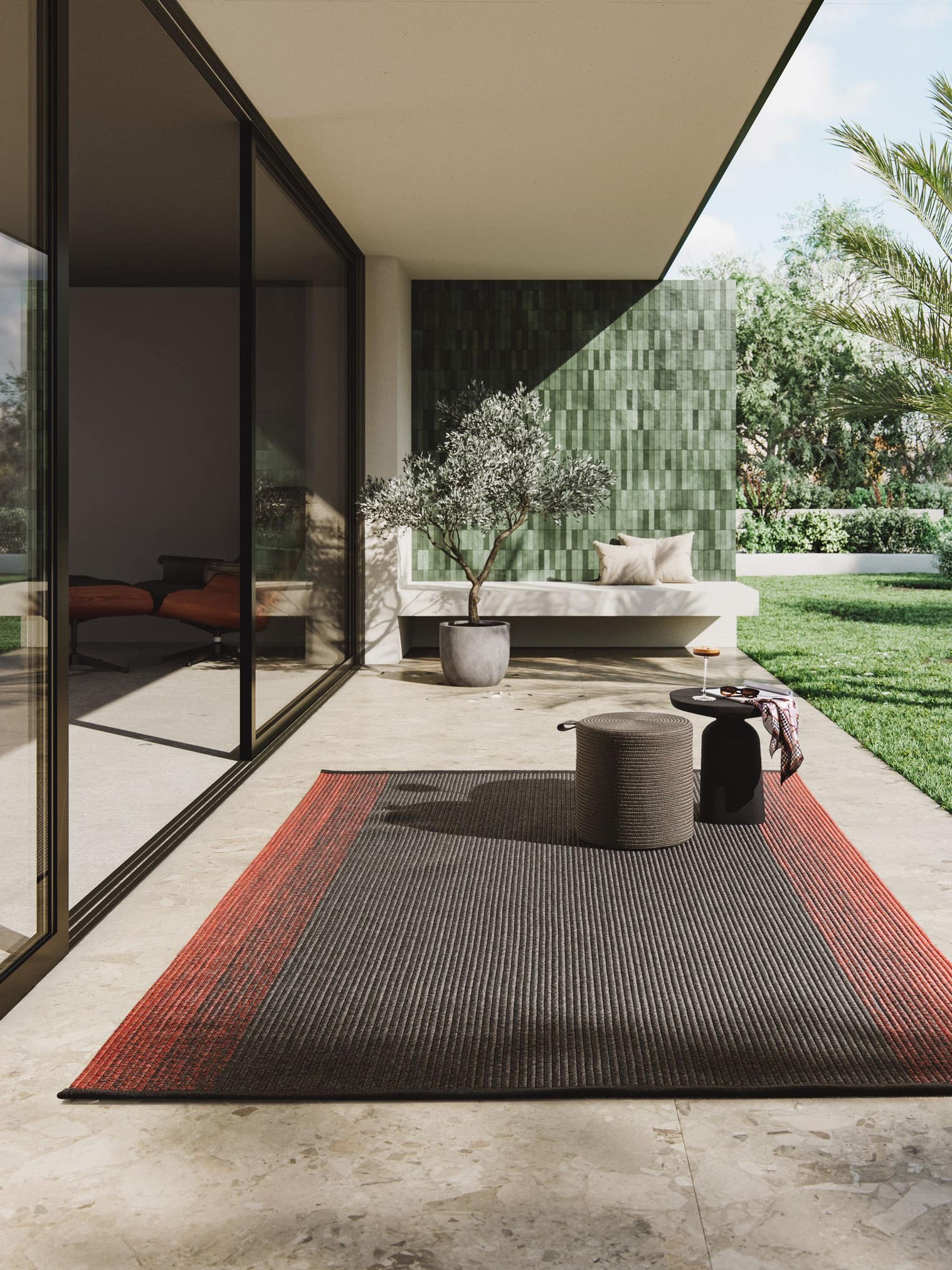 Rug made of 70% Polypropylene, 30% Polyester in Grey with a 1- 5 mm high pile by benuta Finest