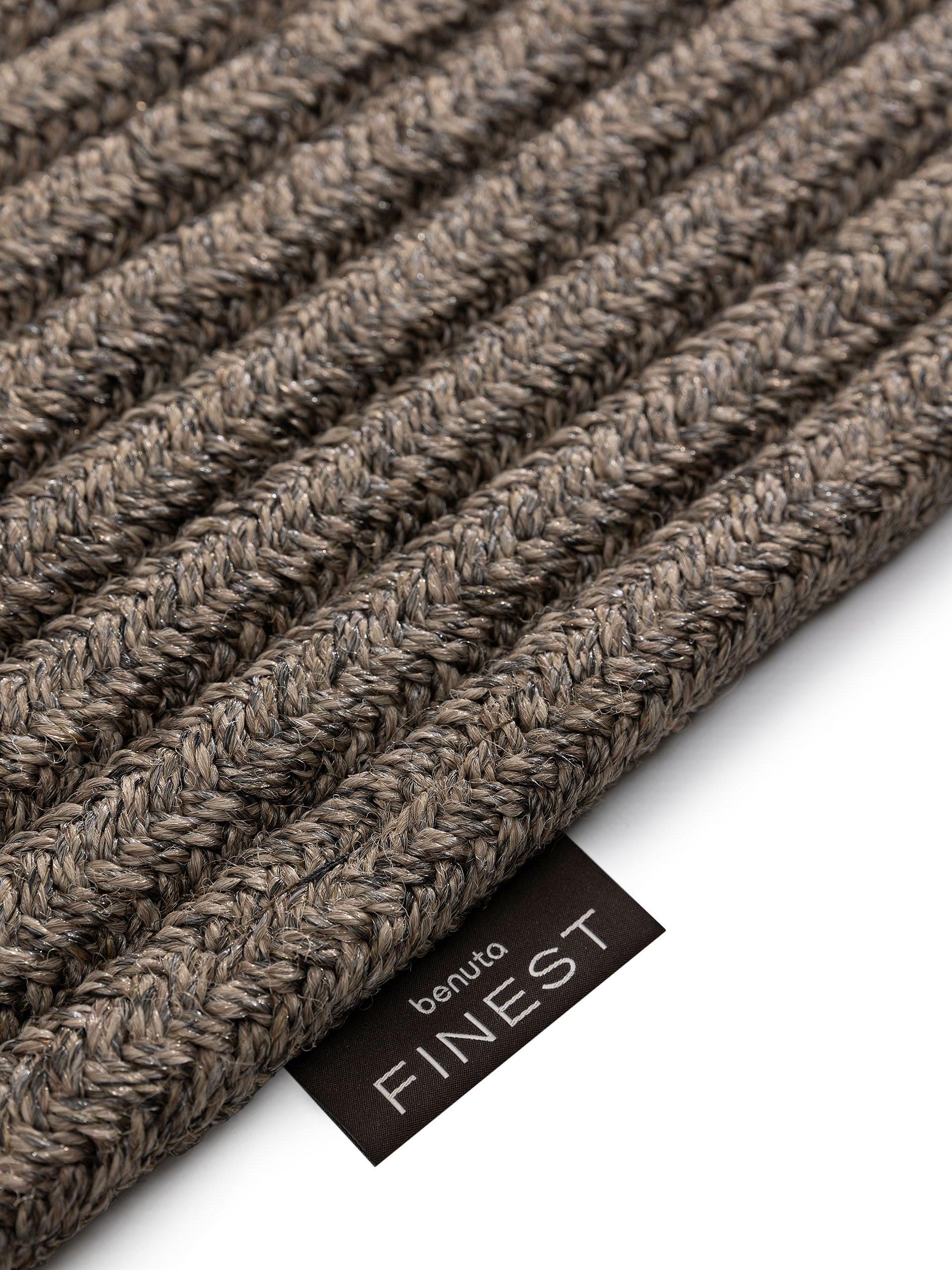 Rug made of 80% Polypropylene, 20% Polyester in Grey with a 1- 5 mm high pile by benuta Finest