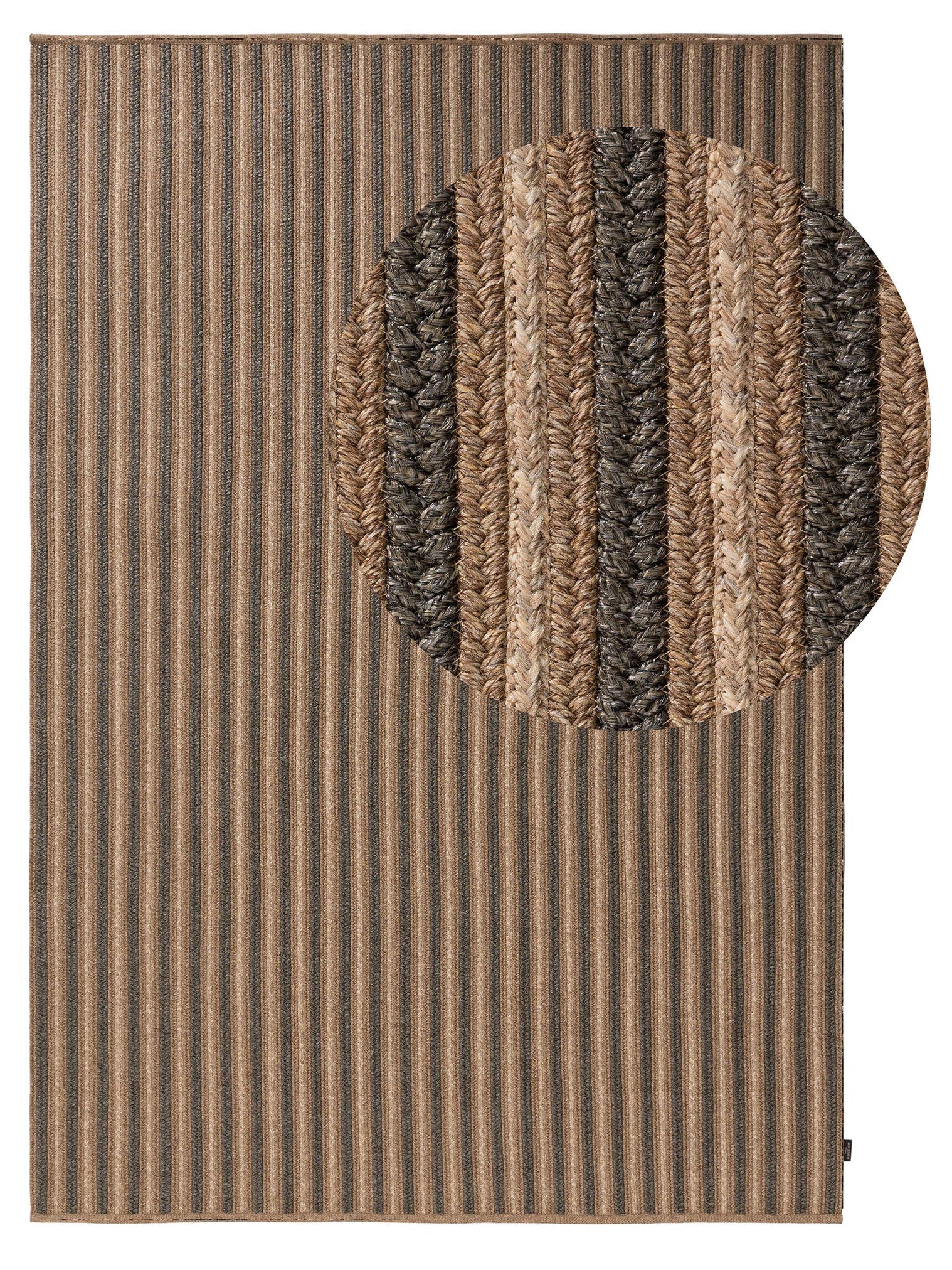 Matta av 74% Polypropen, 26% Polyester i Beige med 1- 5 mm hög lugg från benuta Finest