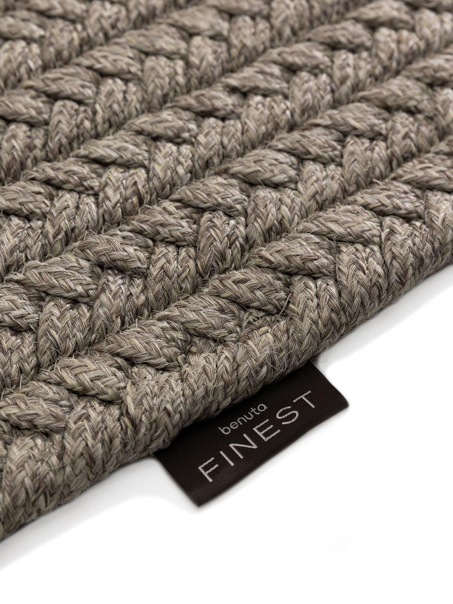 Tapis en 50% Polyester, 50% Polypropylène en Gris avec une pile de 1- 5 mm de hauteur de benuta Finest