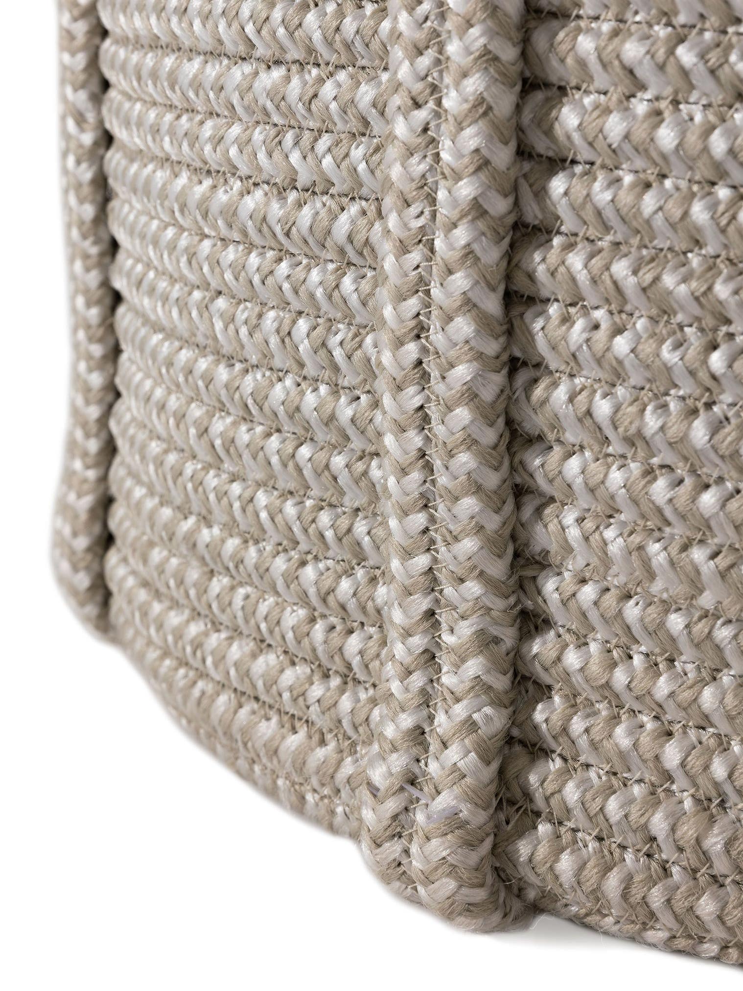In- & Outdoor Korb Noe Grau/Beige im Design Uni aus 60% Polyester, 40% Polypropylen von benuta Finest