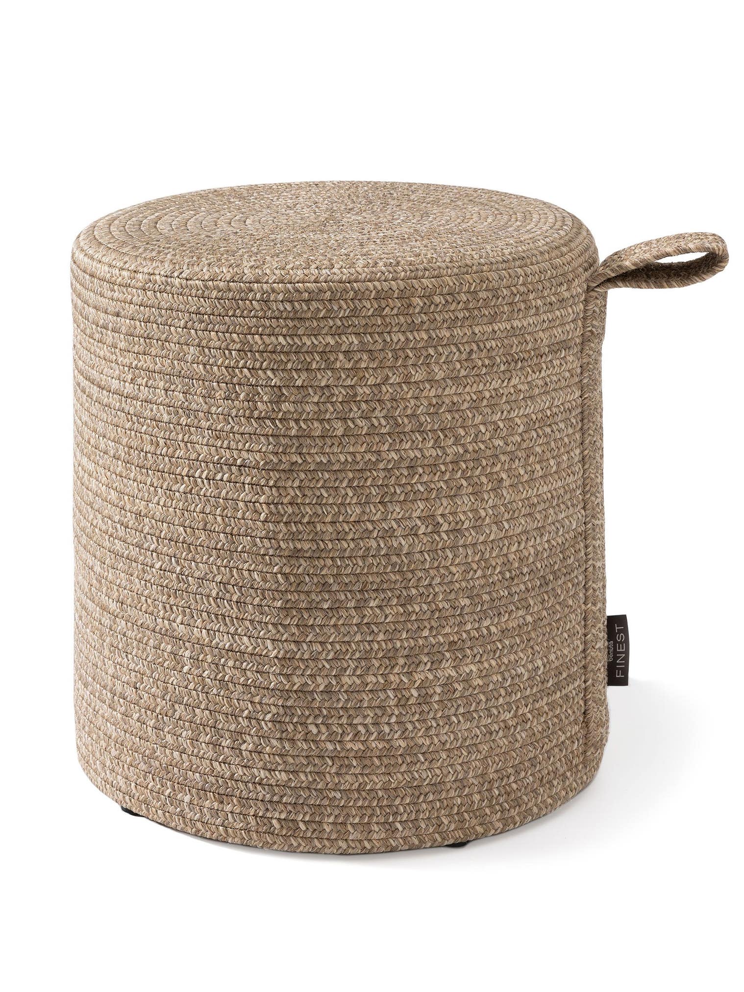Pouf per interno ed esterno Noe natural in Uni-ontwerp van 100% Polipropilene door benuta Finest