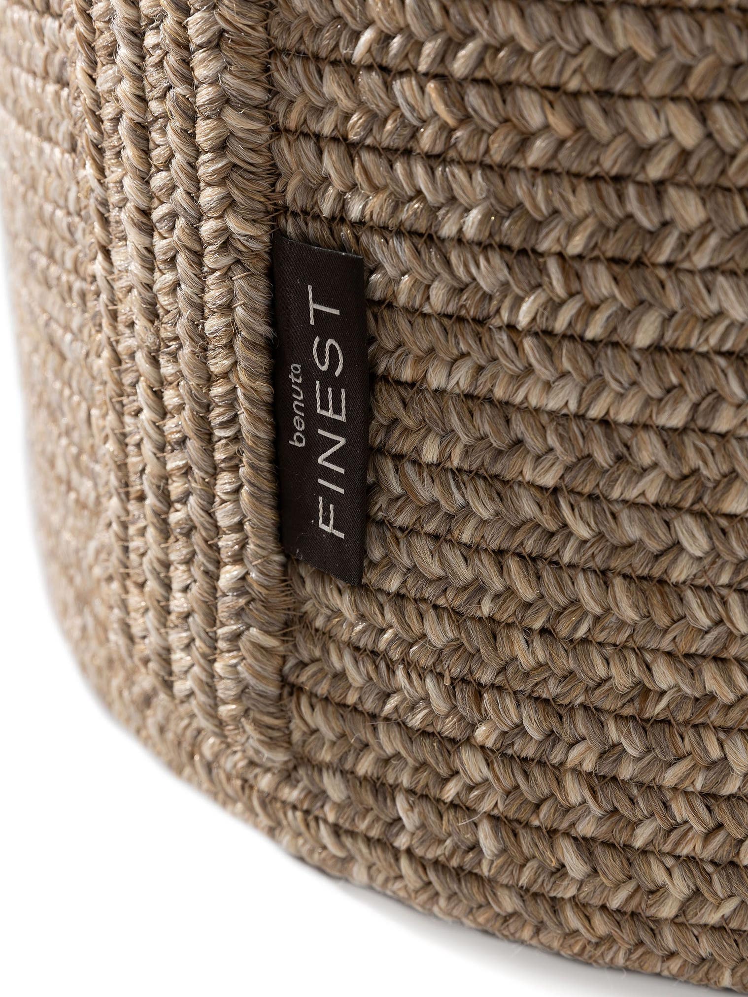 Pouf per interno ed esterno Noe natural in Uni-ontwerp van 100% Polipropilene door benuta Finest