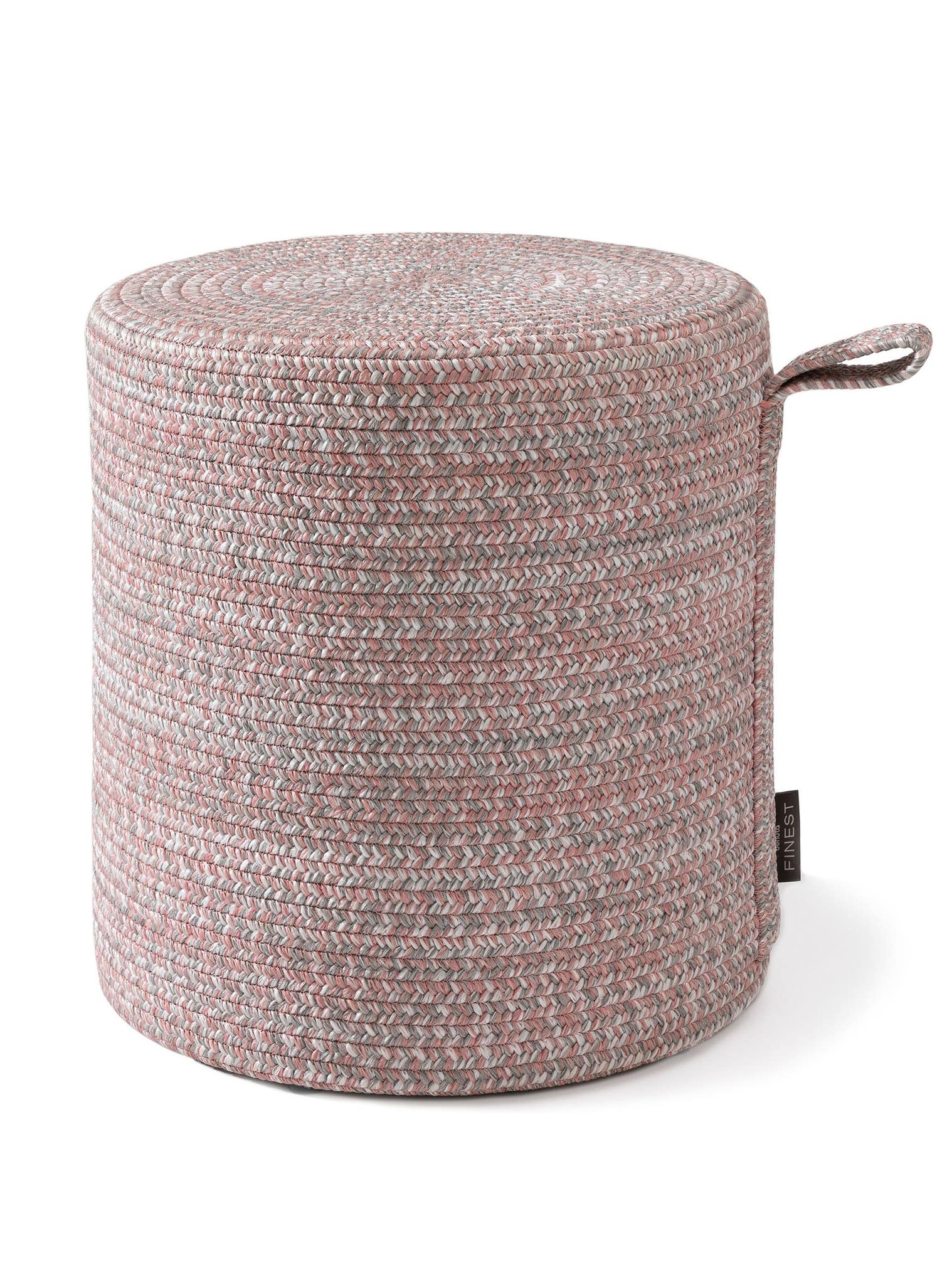 Pouf per interno ed esterno Noe Rosa in Uni-ontwerp van 100% Polipropilene door benuta Finest