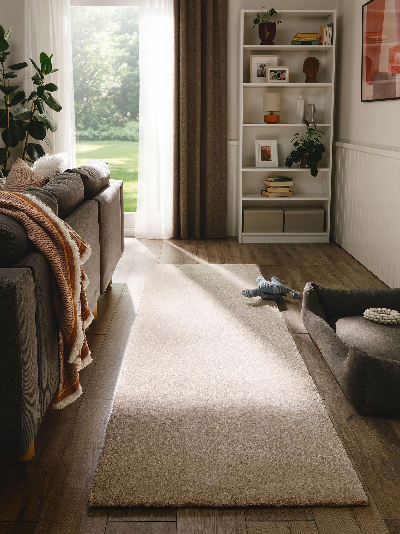 Teppich aus 100% Polypropylen in Beige mit 11 bis 20 mm hohem Flor von benuta Nest