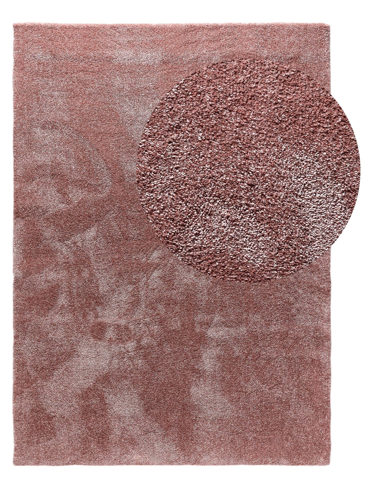 Teppich aus 100% Polypropylen in Rosa mit 11 bis 20 mm hohem Flor von benuta Nest